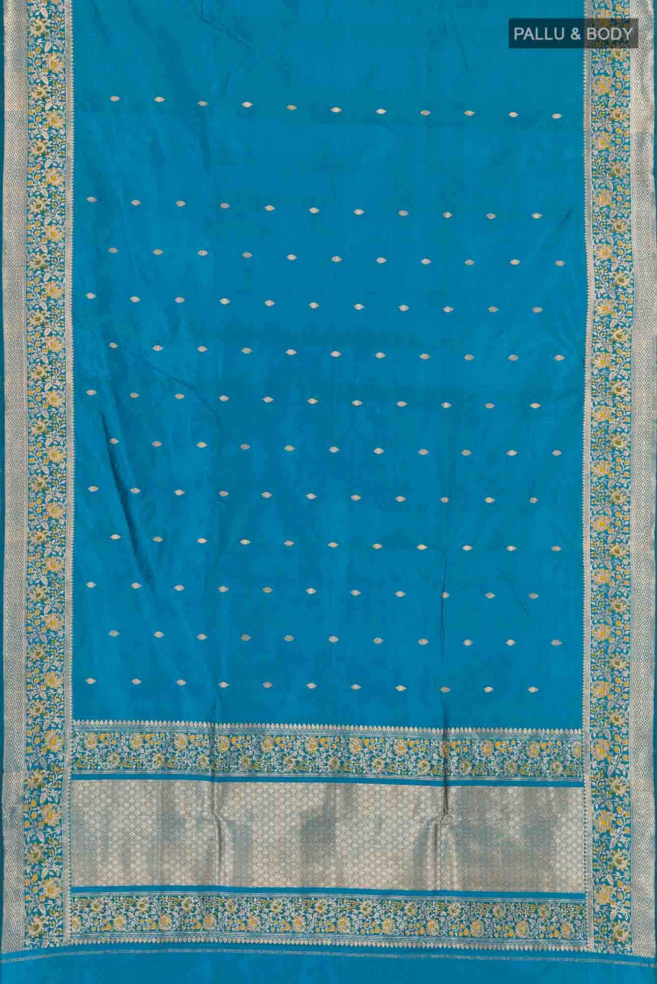 Blue Banarasi Silk Saree