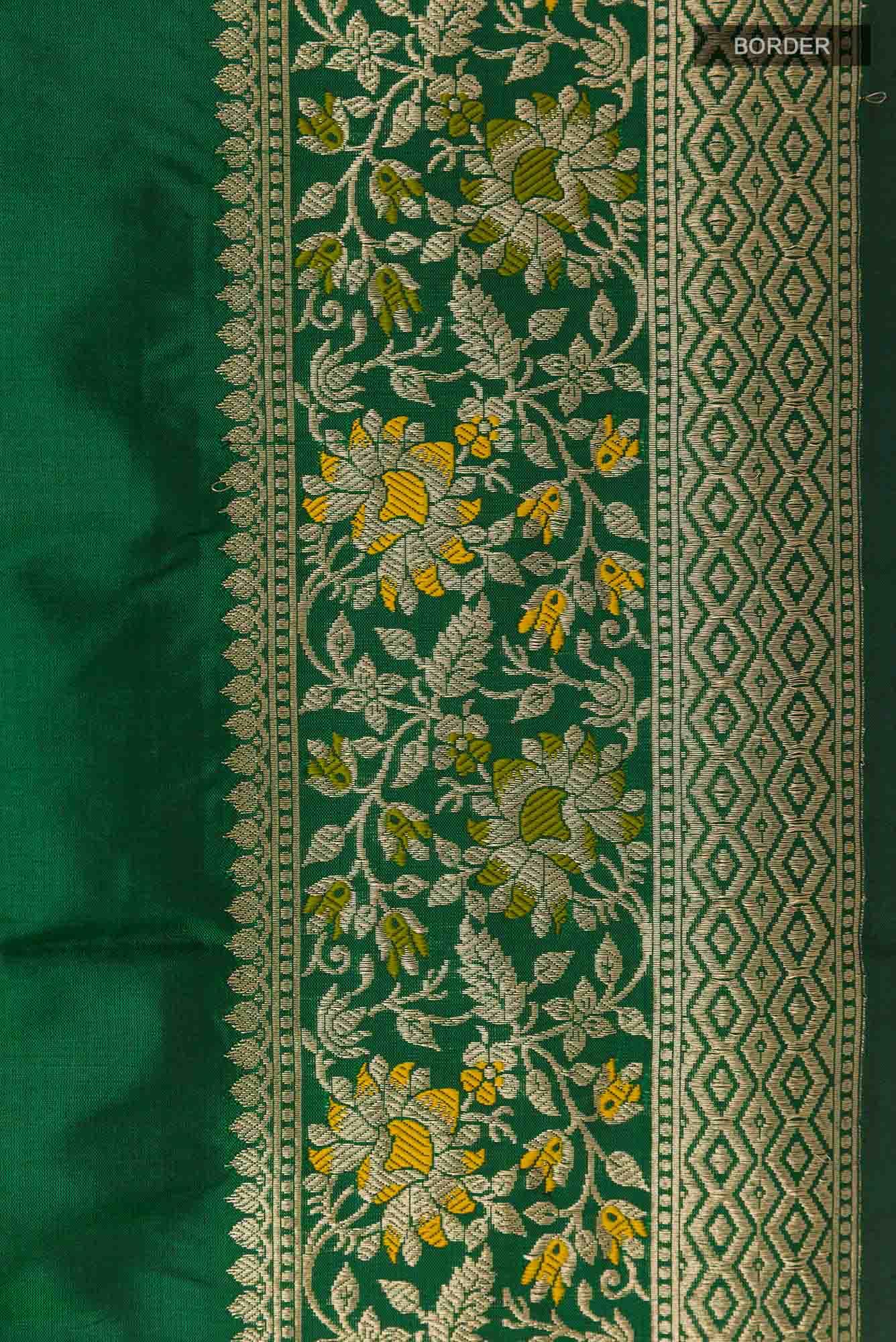 Green Banarasi Silk Saree