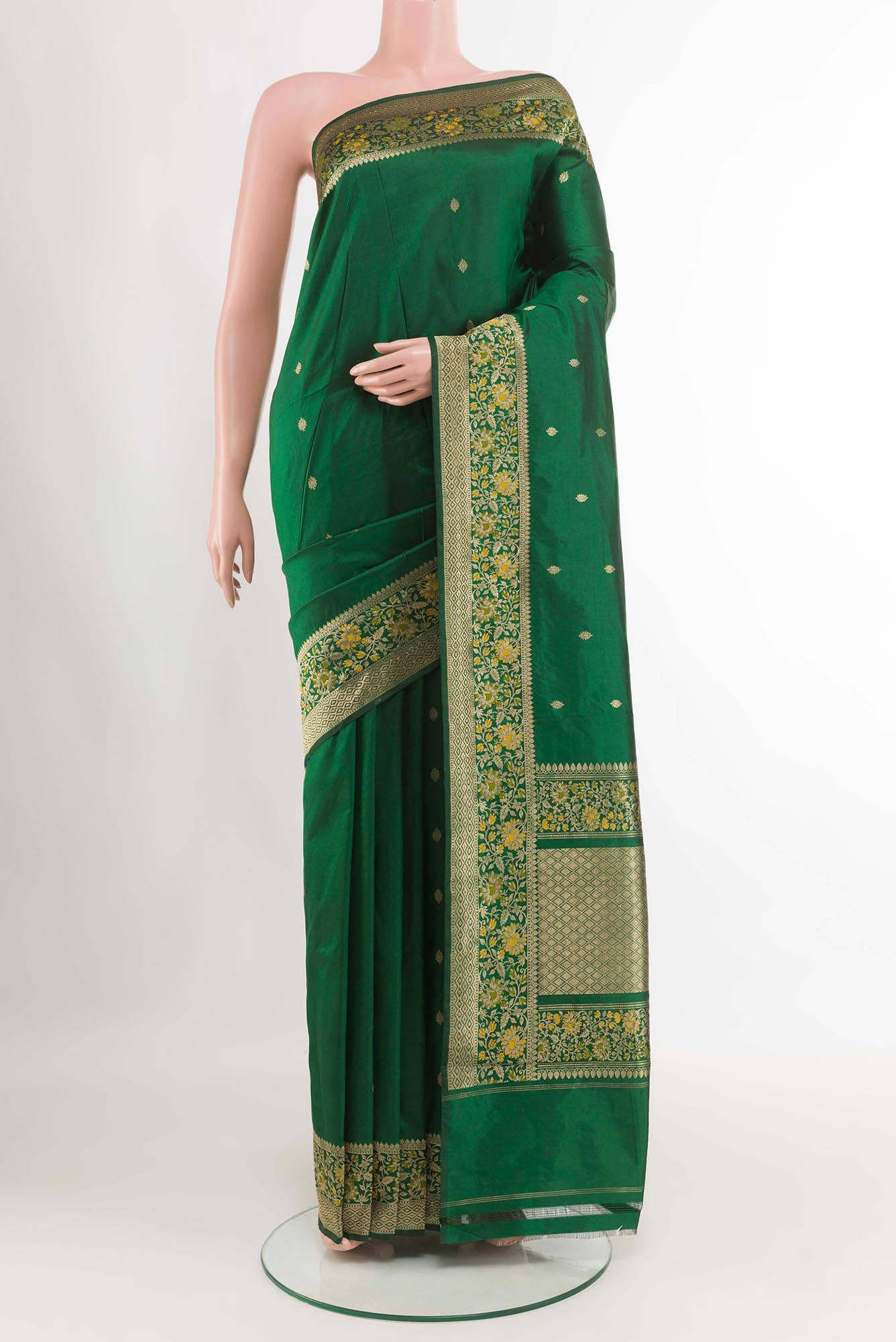 Green Banarasi Silk Saree