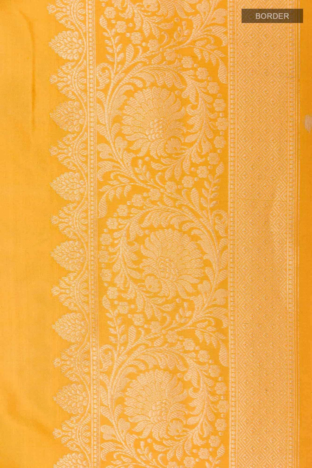 Yellow Banarasi Silk Saree