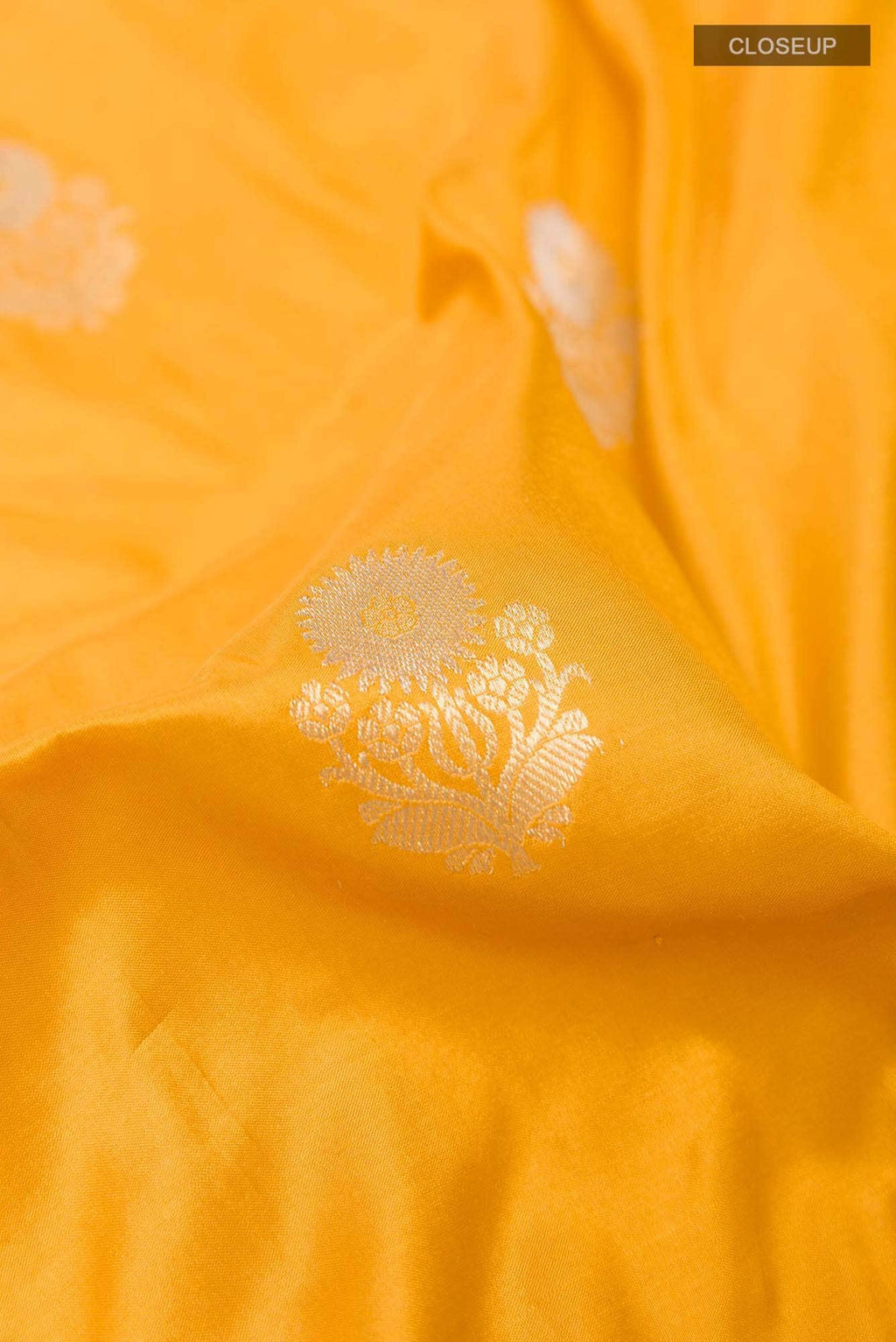 Yellow Banarasi Silk Saree