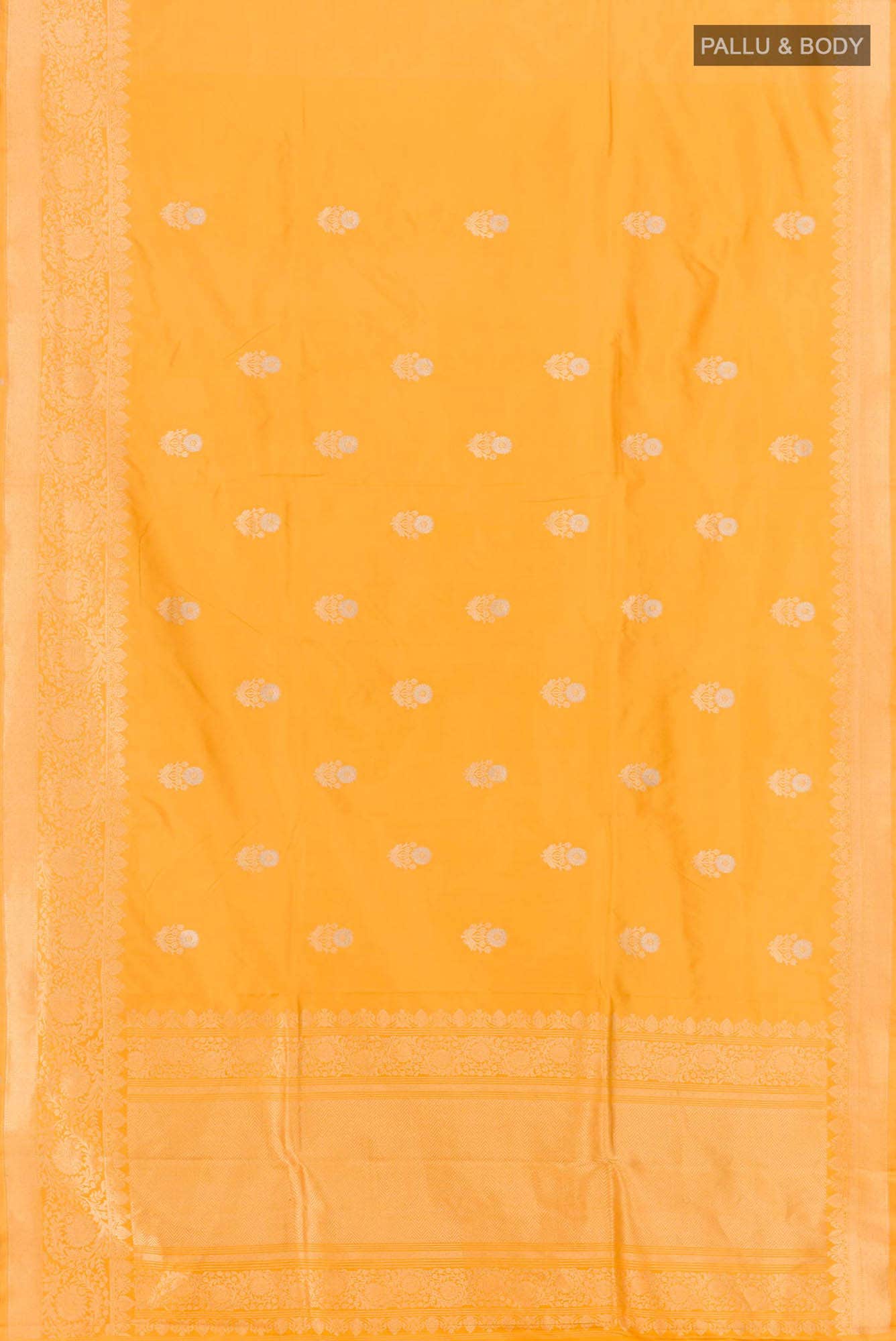 Yellow Banarasi Silk Saree