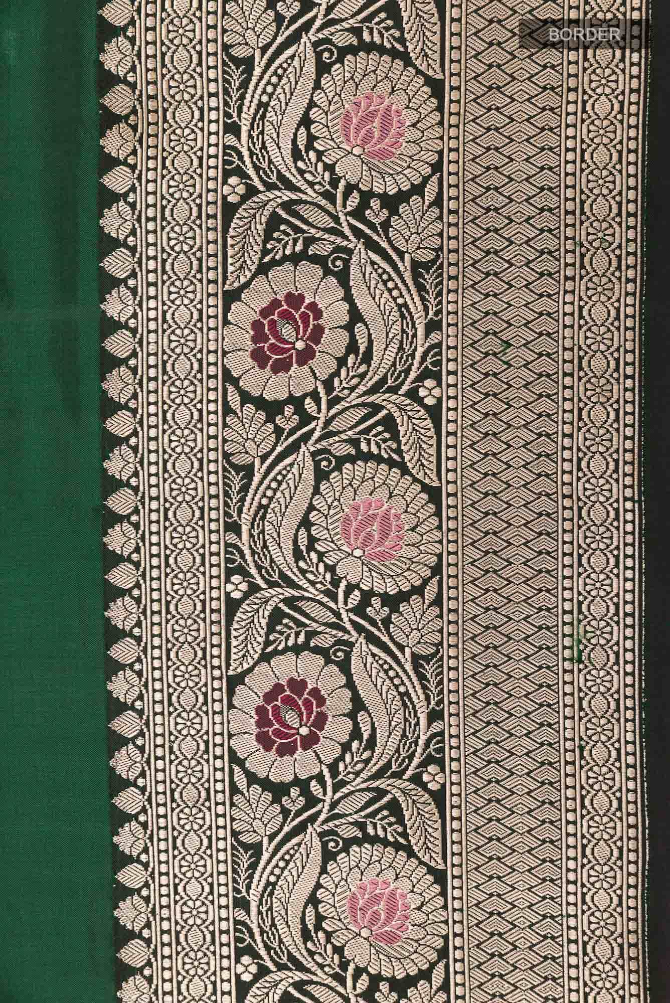 Green Banarasi Silk Saree