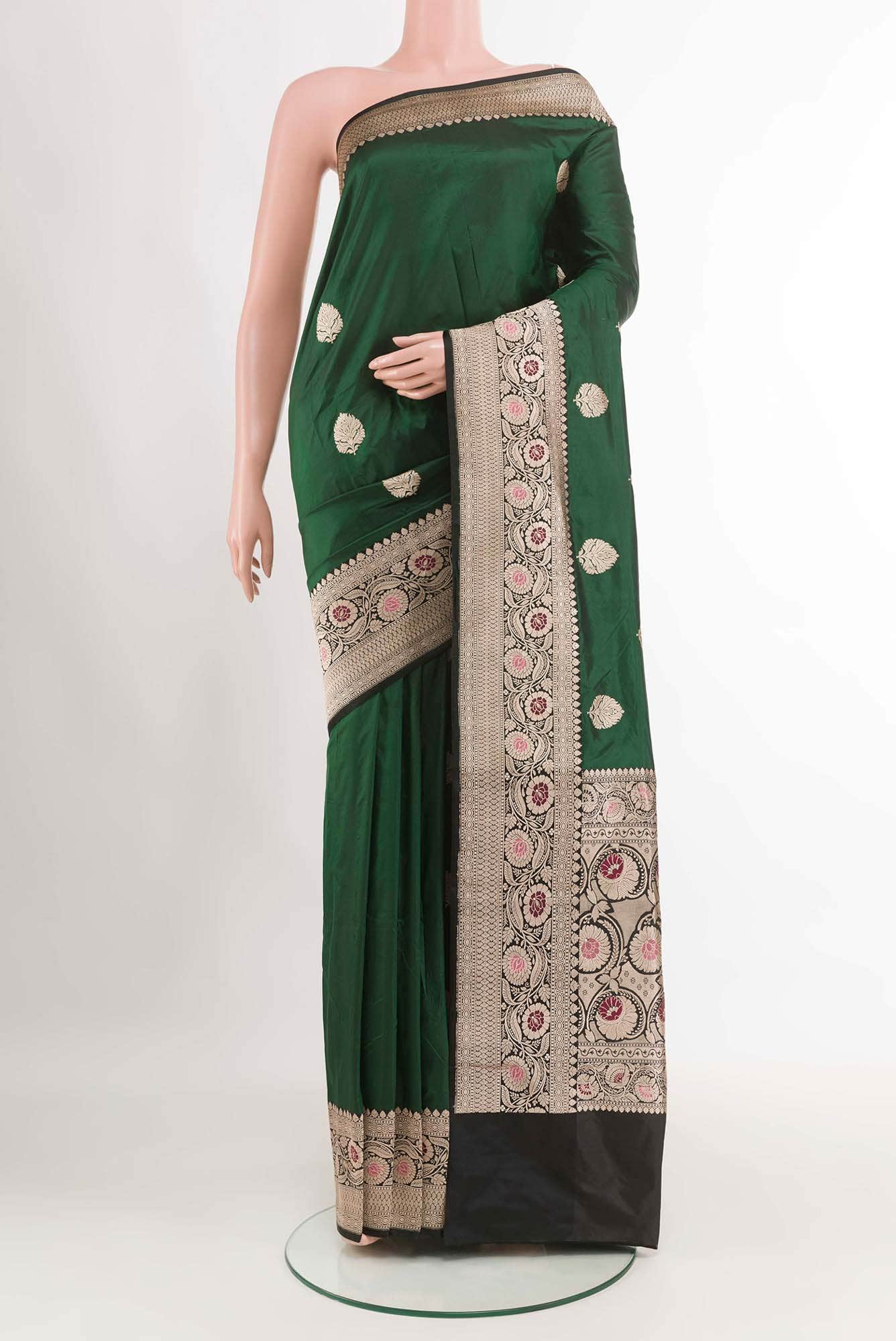 Green Banarasi Silk Saree