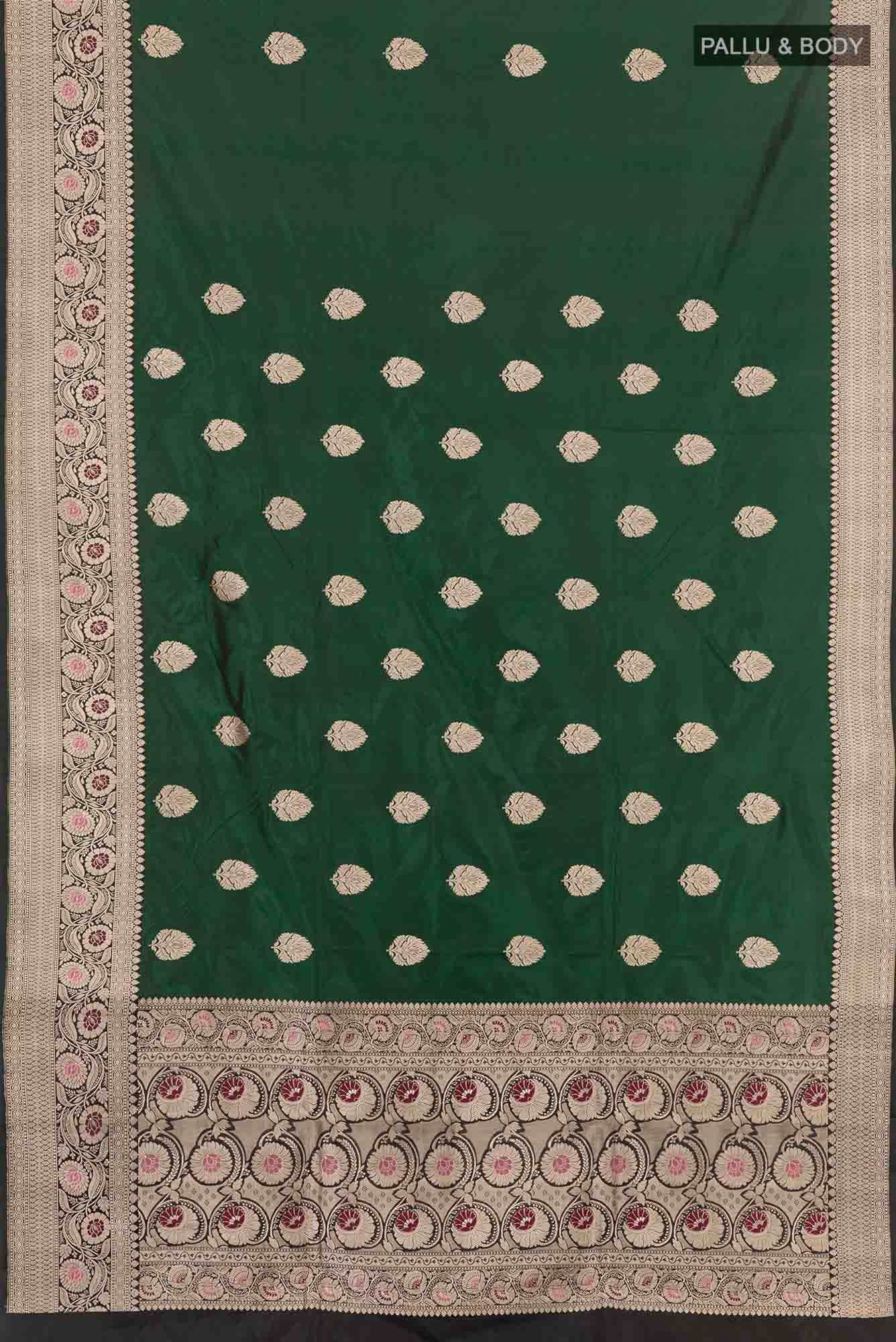 Green Banarasi Silk Saree