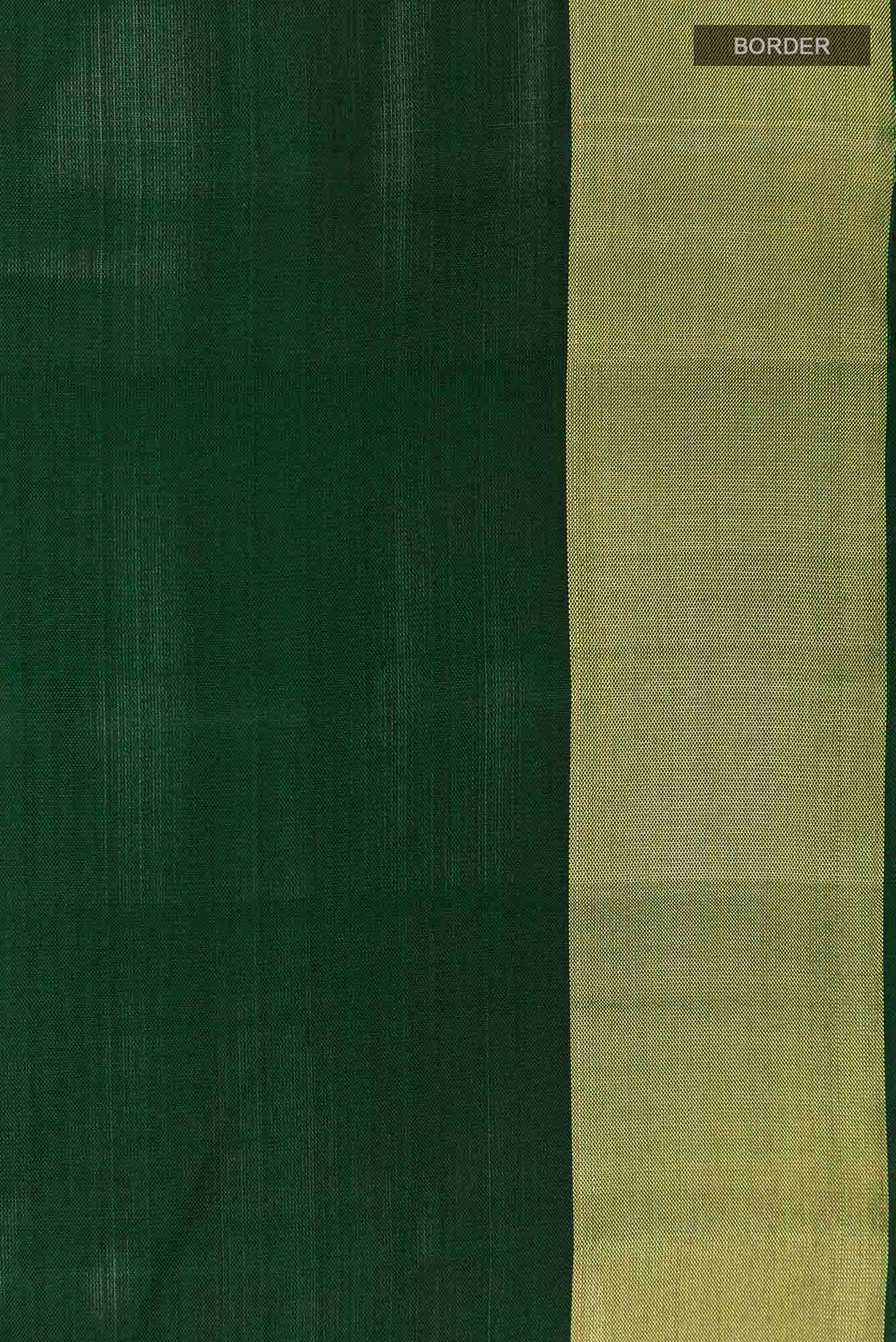 Bottle Green Soft Silk Saree