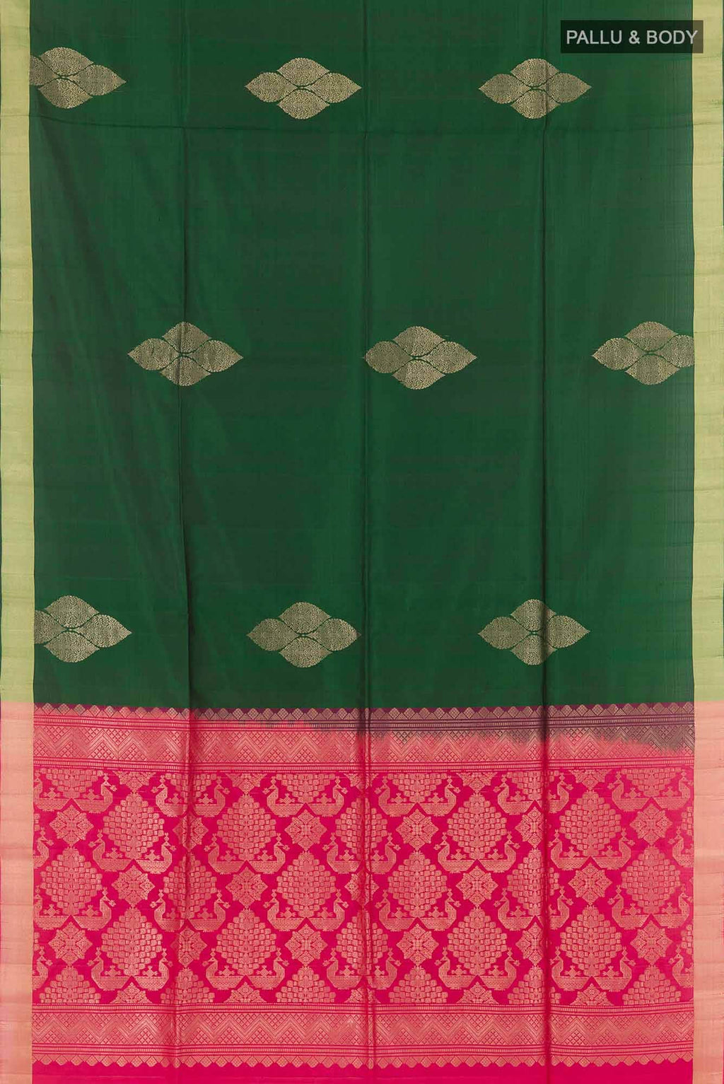 Bottle Green Soft Silk Saree