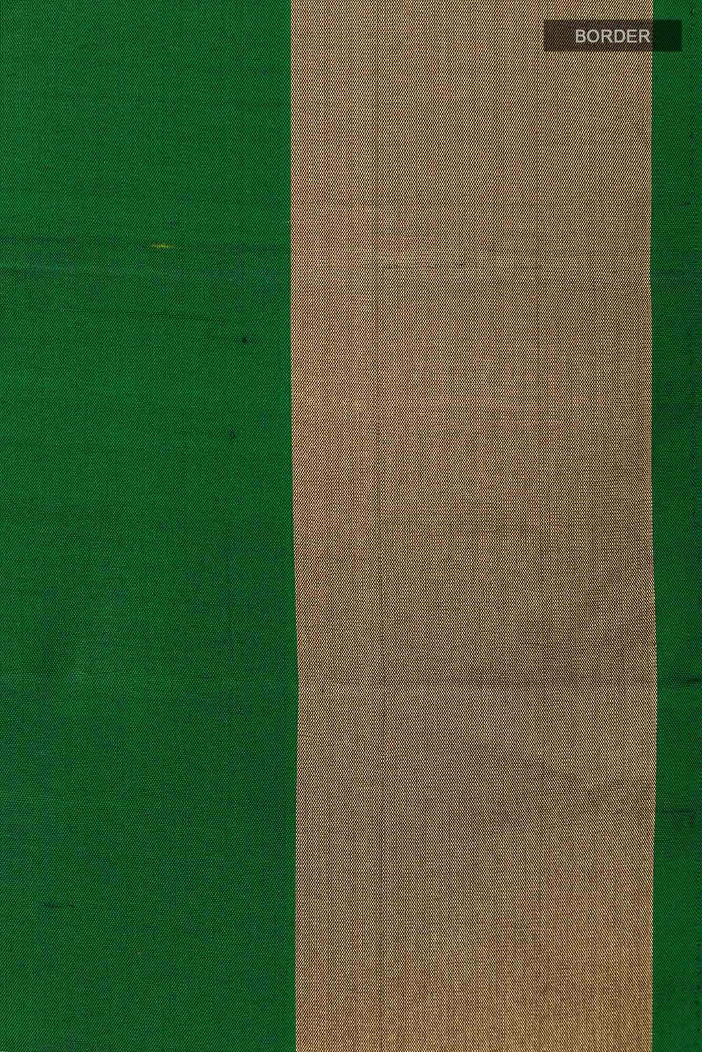 Green Dual Tone Soft Silk Saree