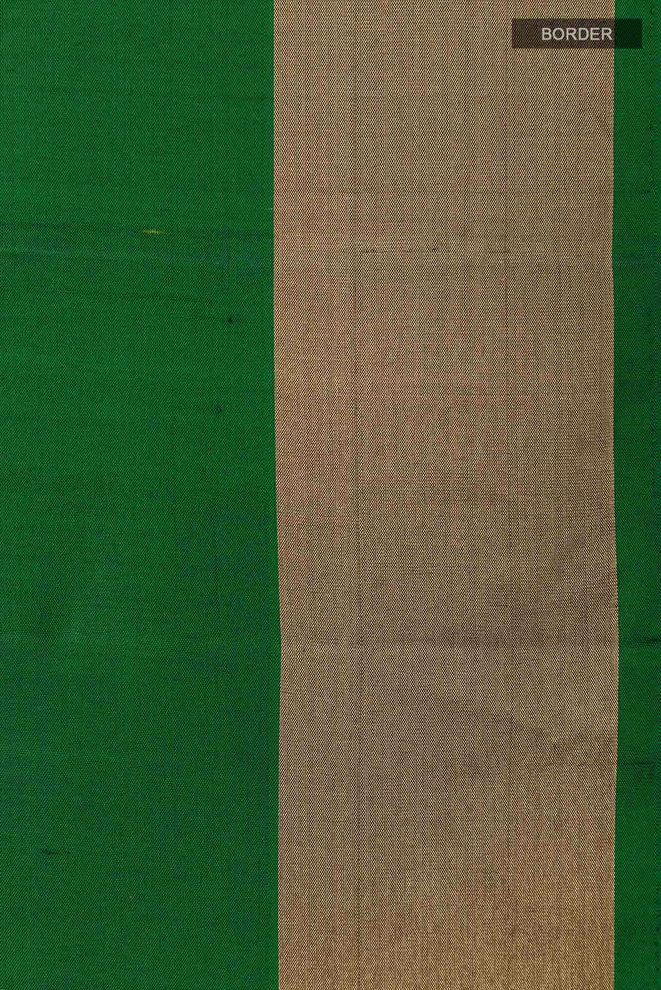 Green Dual Tone Soft Silk Saree