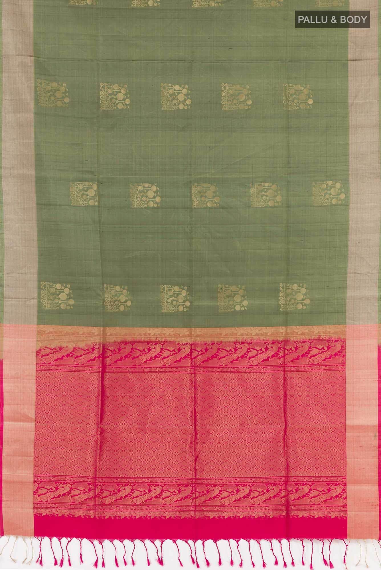 Mehandi Green Soft Silk Saree