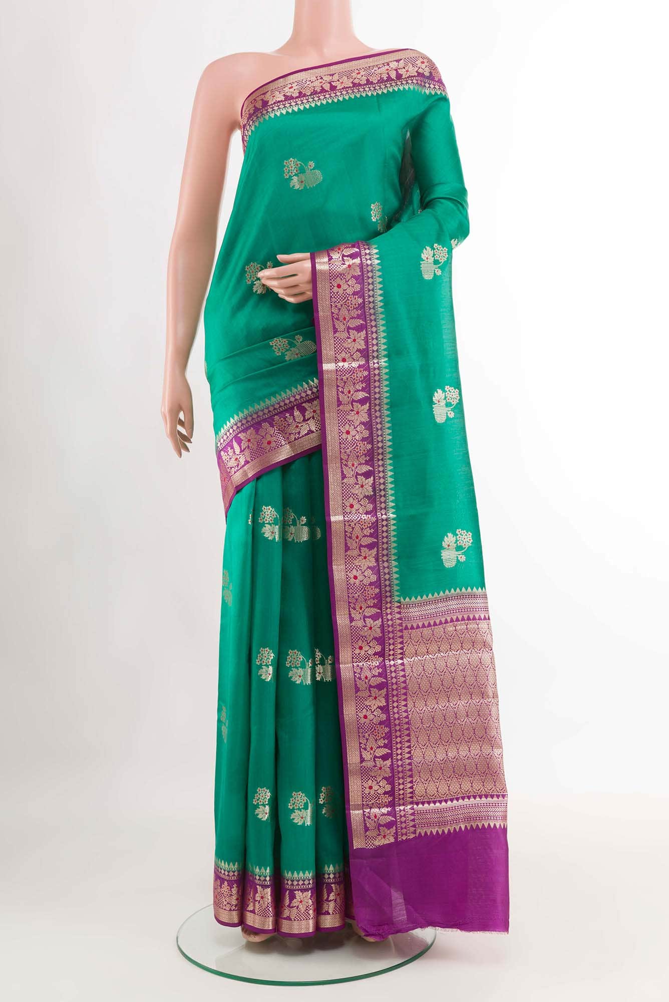 Green Banarasi Saree
