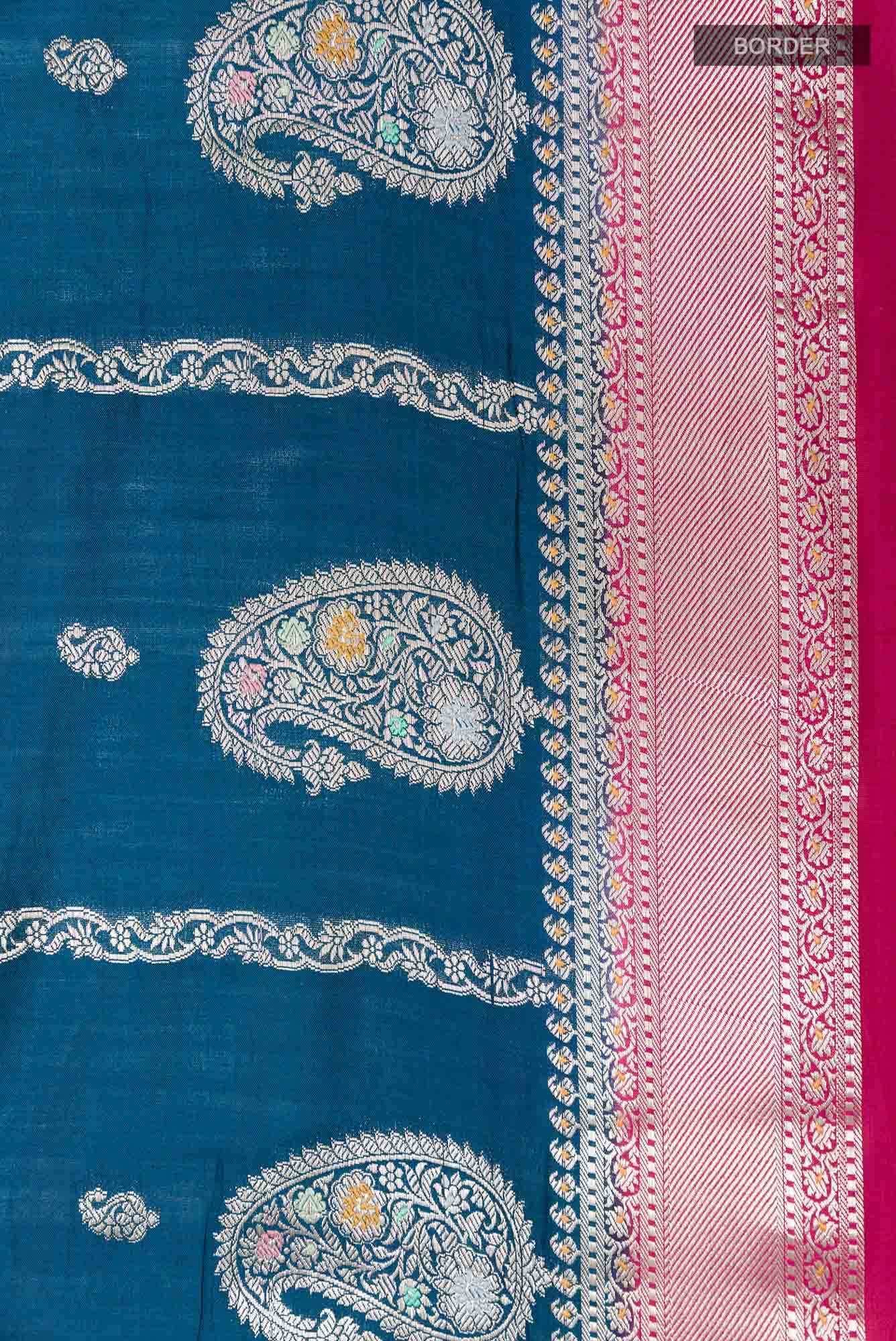 Blue Banarasi Saree