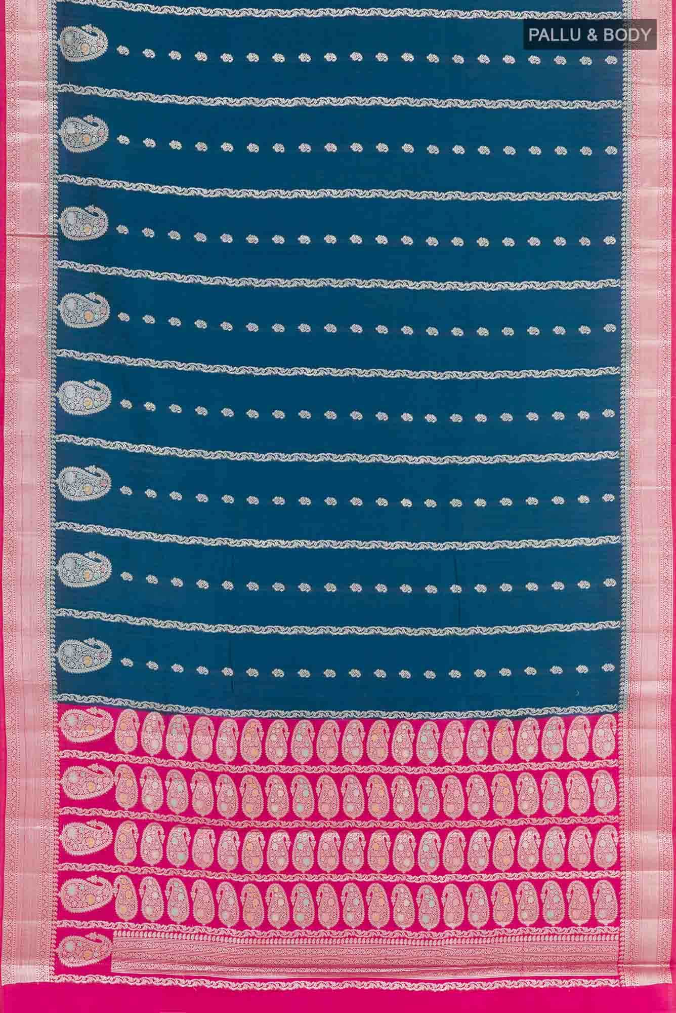 Blue Banarasi Saree