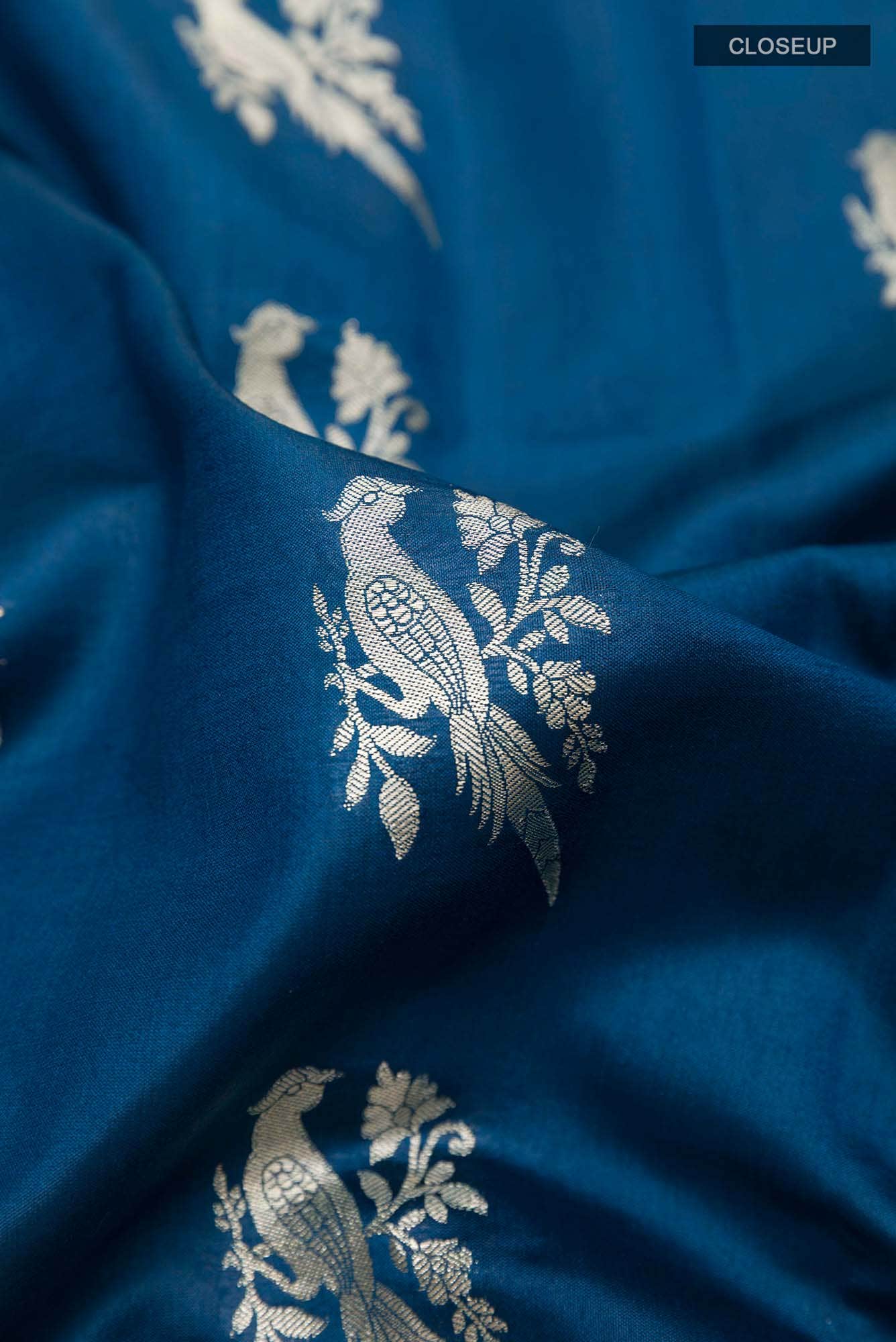 Dark Blue Banarasi Saree
