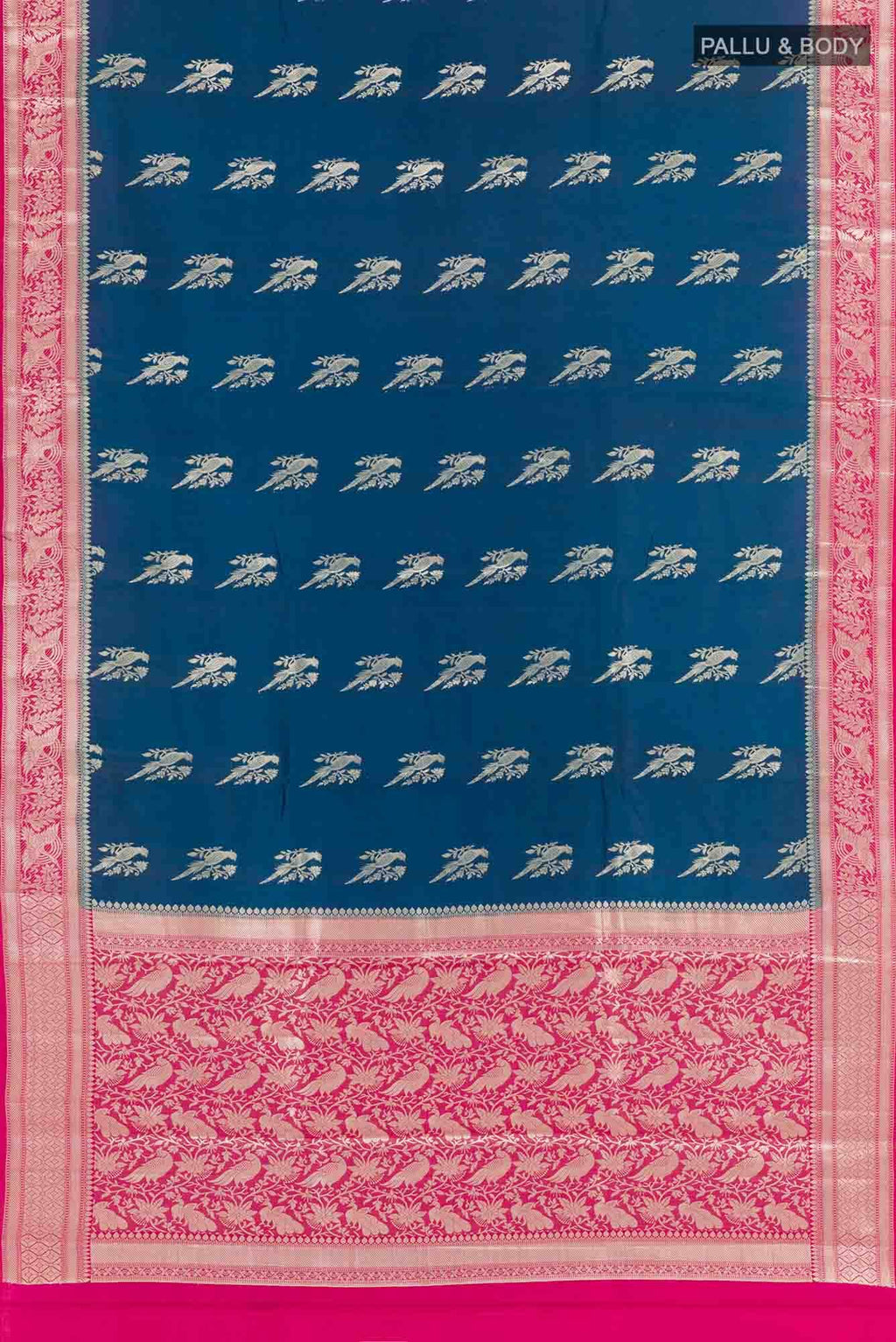 Dark Blue Banarasi Saree
