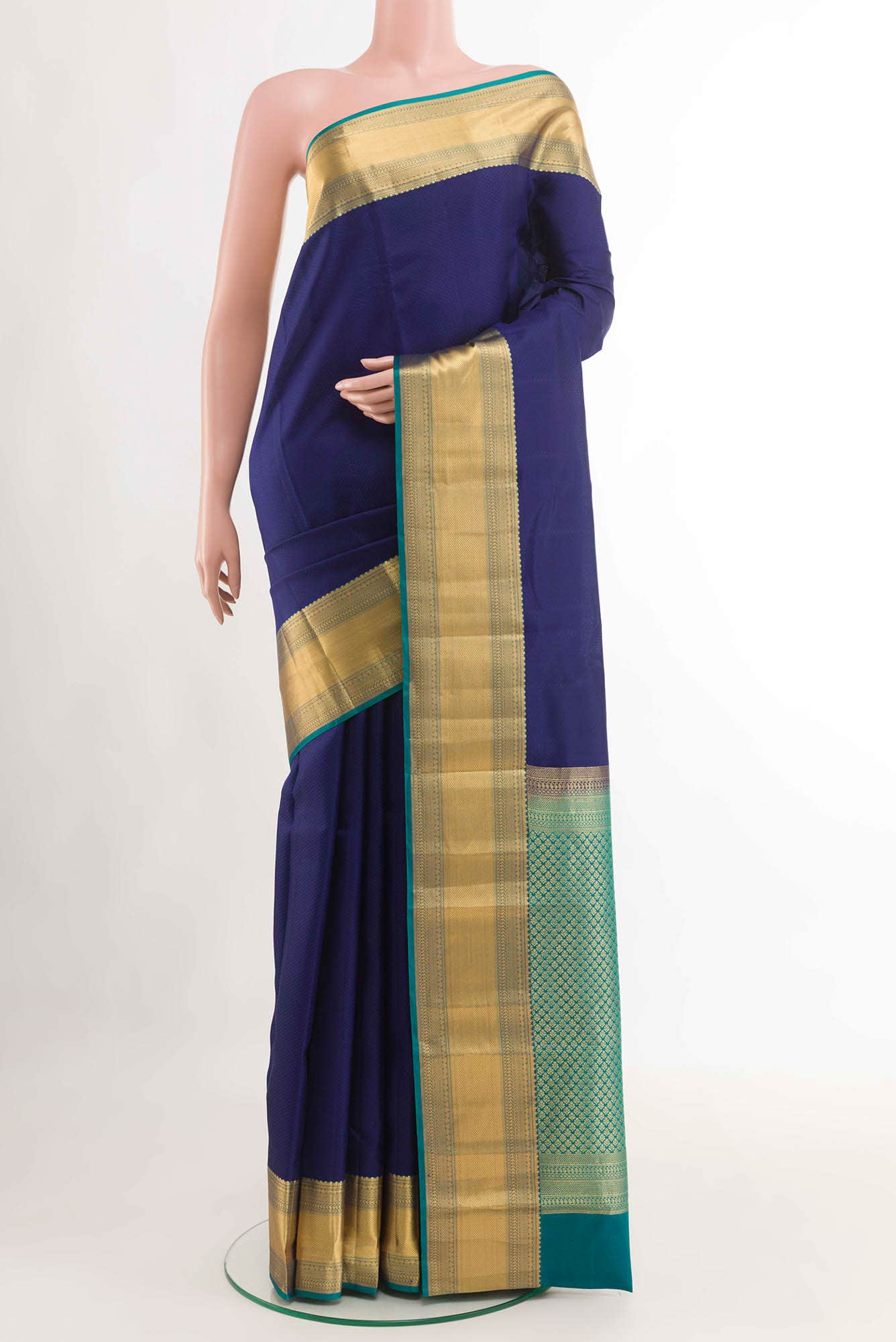 Blue Kanchipuram Silk Saree
