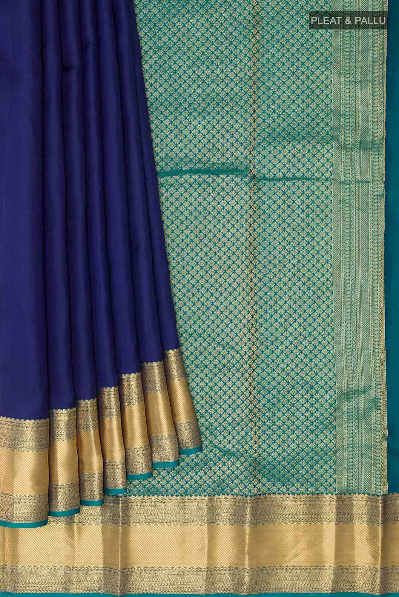 Blue Kanchipuram Silk Saree