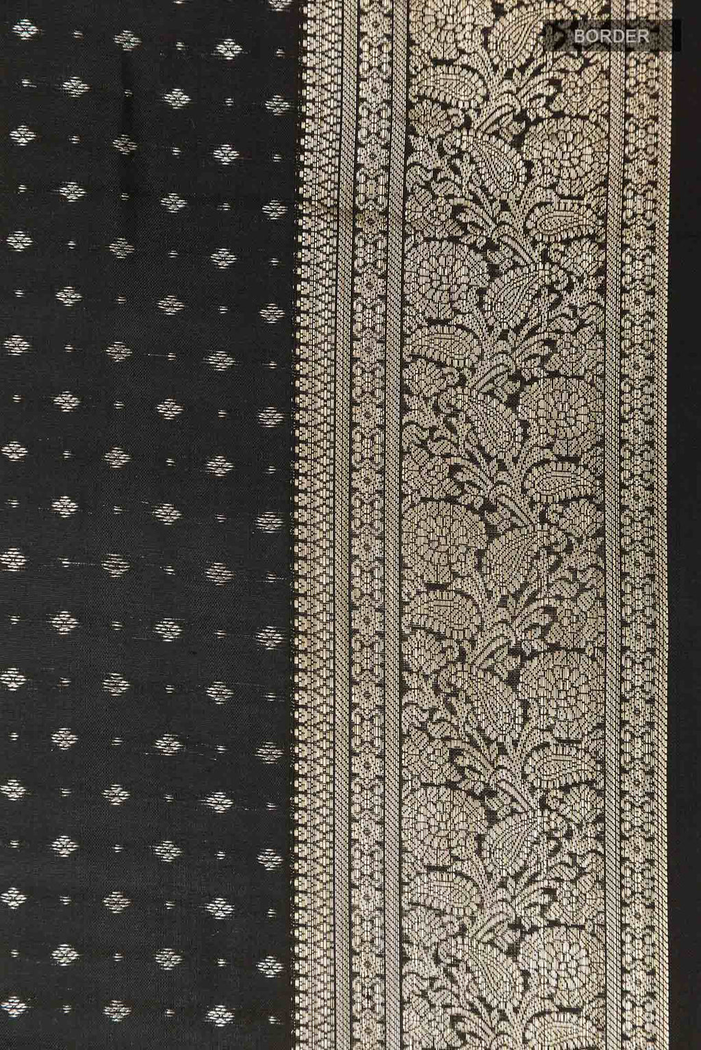 Black Kanchipuram Silk Saree