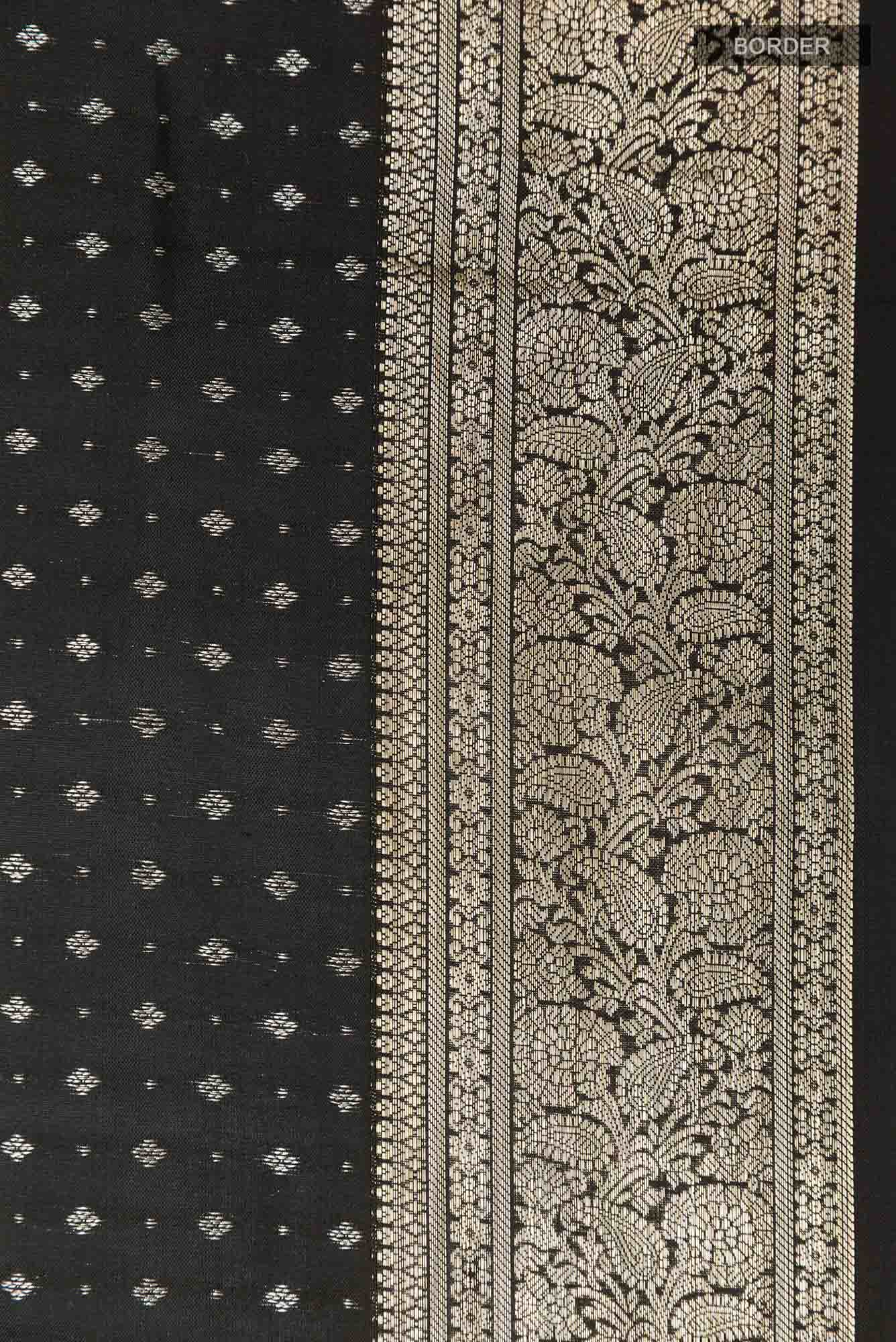 Black Kanchipuram Silk Saree