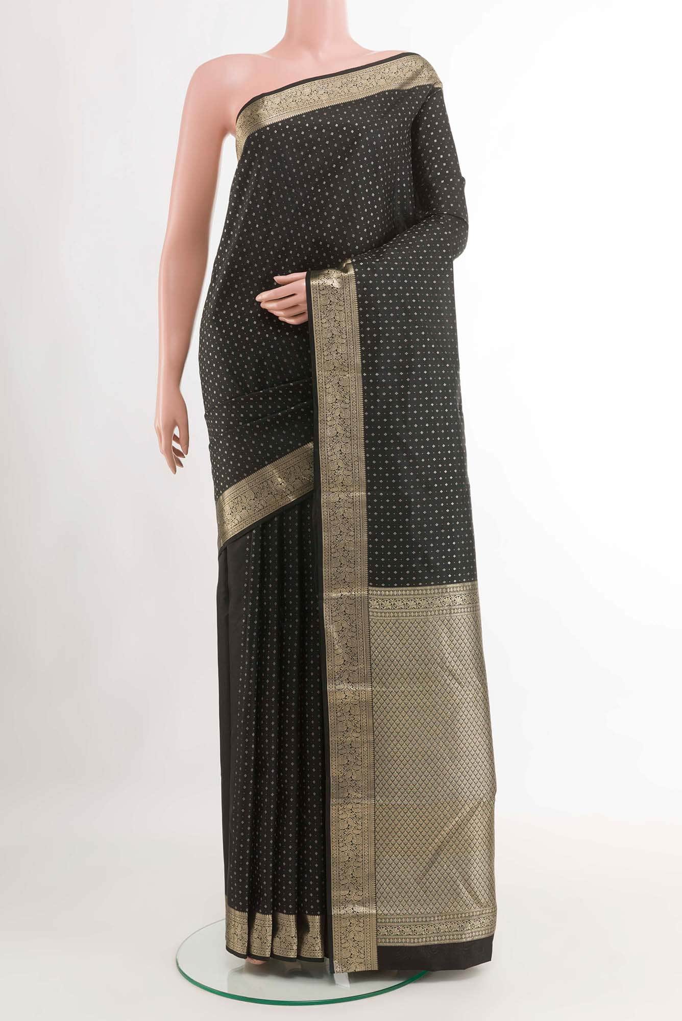 Black Kanchipuram Silk Saree