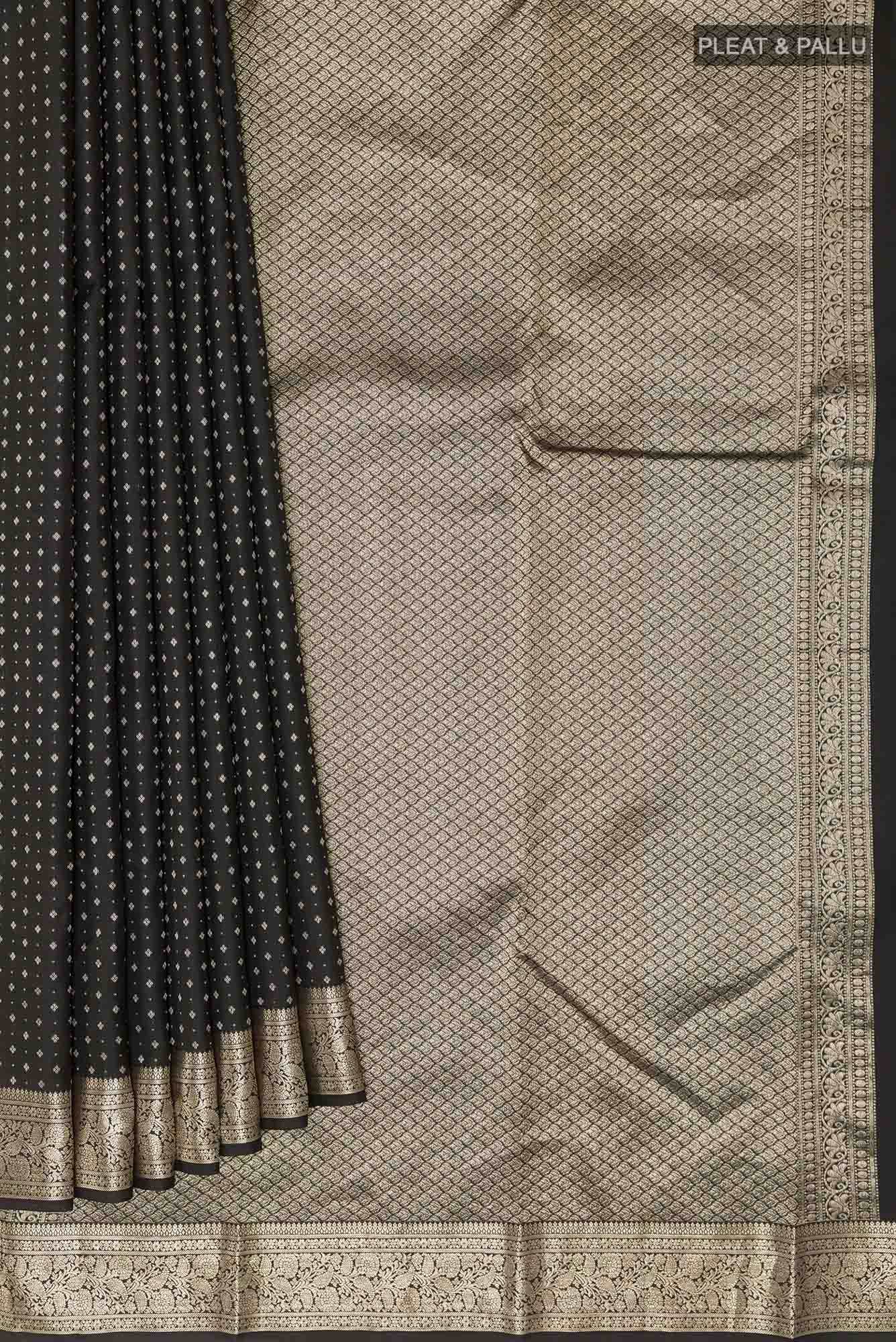 Black Kanchipuram Silk Saree