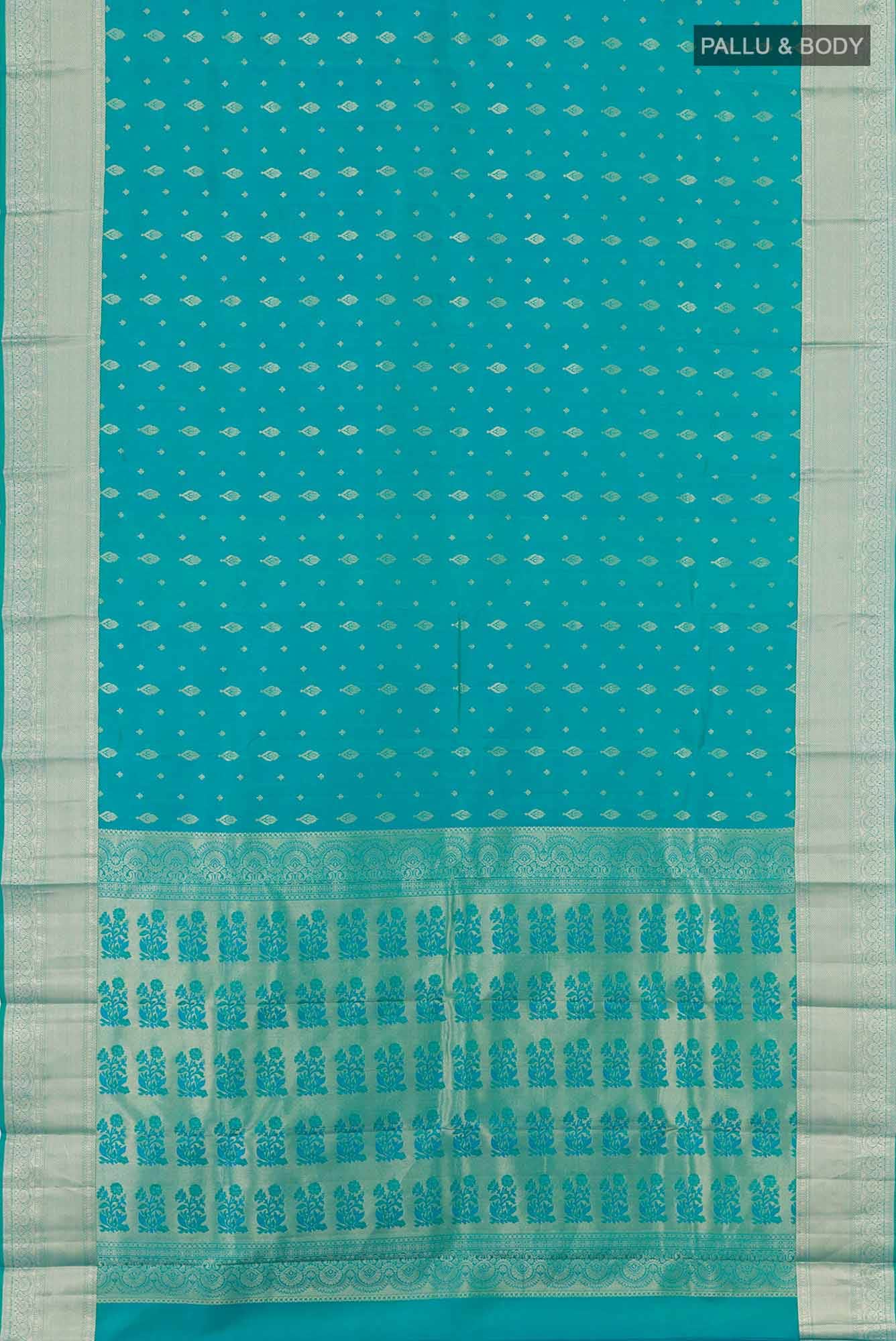 Blue Dual Tone Kanchipuram Silk Saree