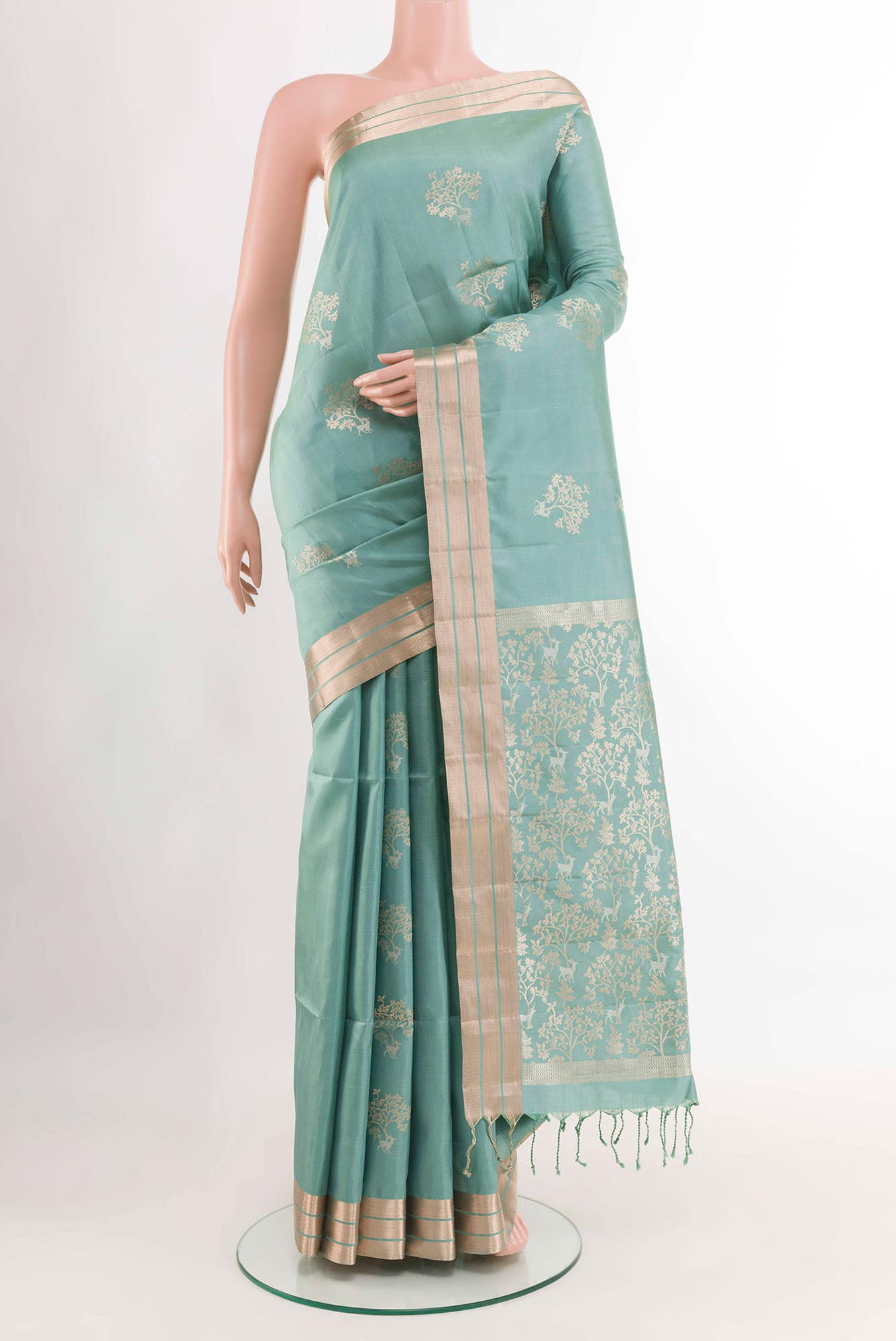 Teal Soft Silk Saree