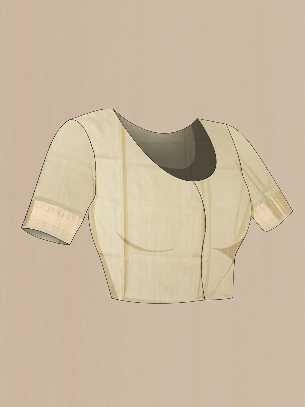 Beige Soft Silk Saree