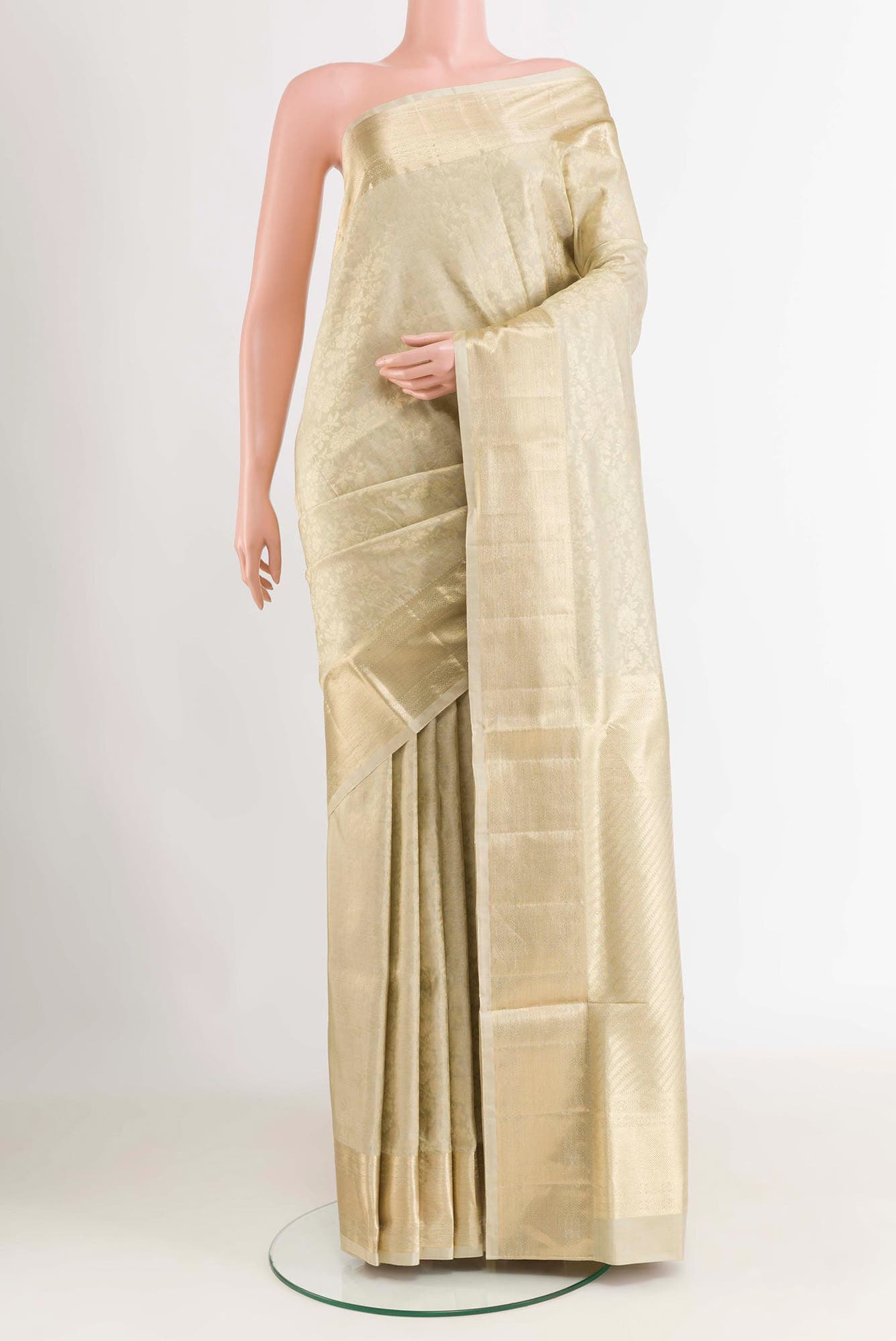 Beige Soft Silk Saree