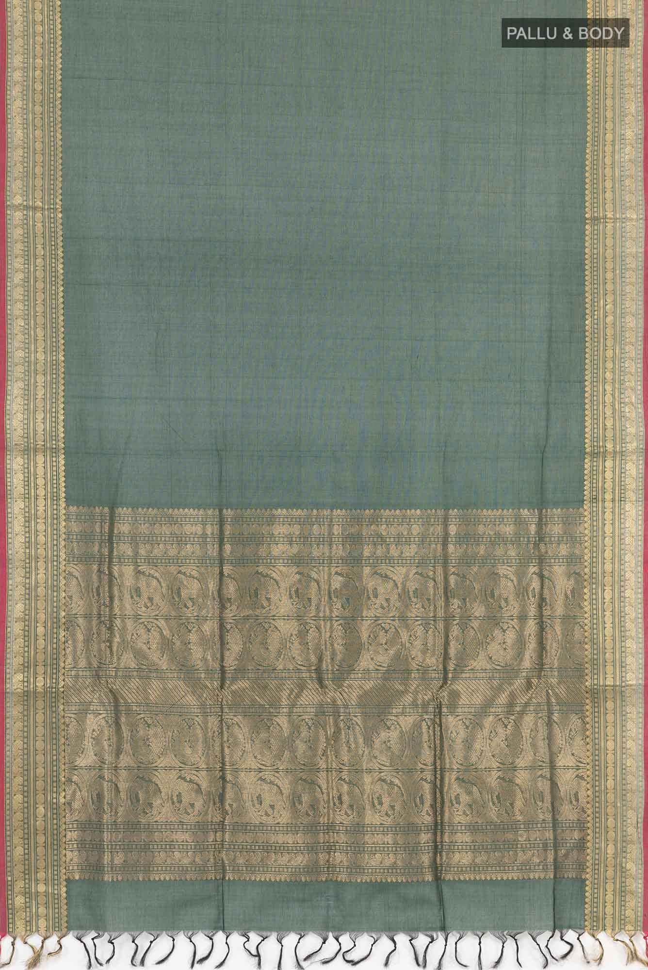 Green Cotton Saree