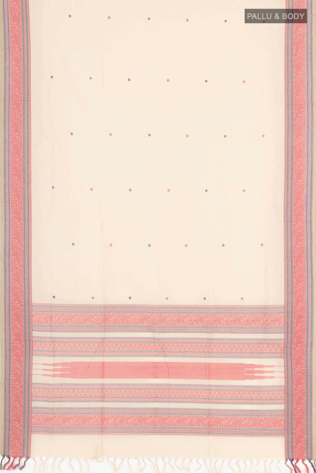 Beige Cotton Saree