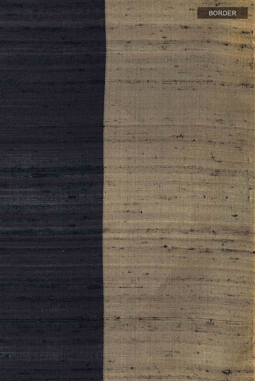 Black Raw Silk Saree