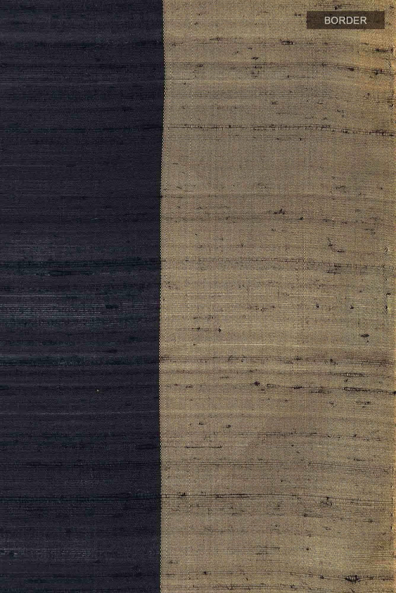 Black Raw Silk Saree