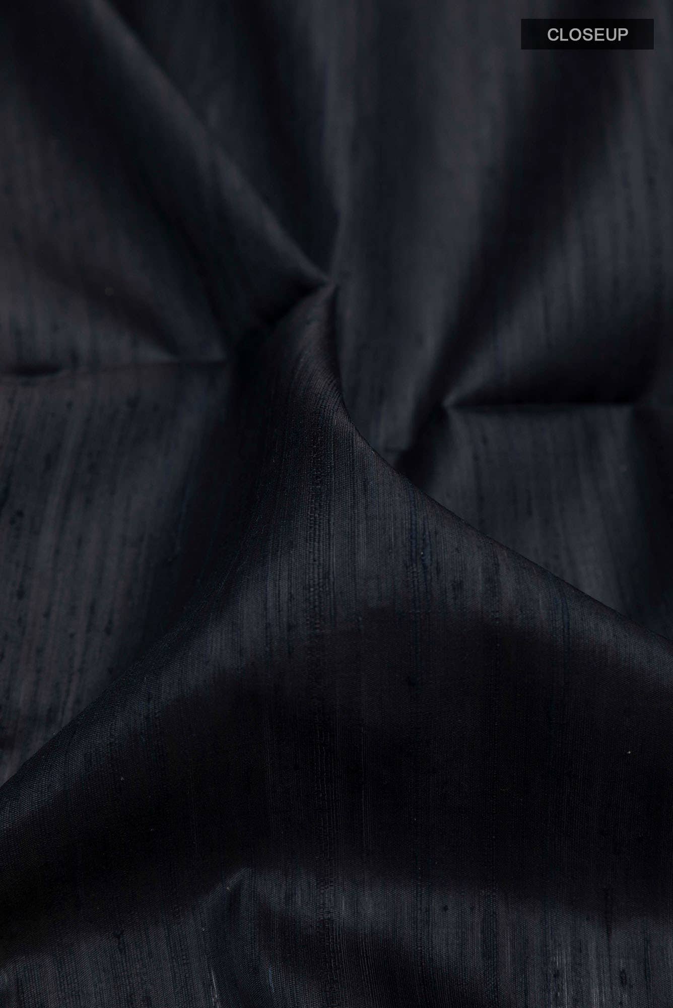 Black Raw Silk Saree