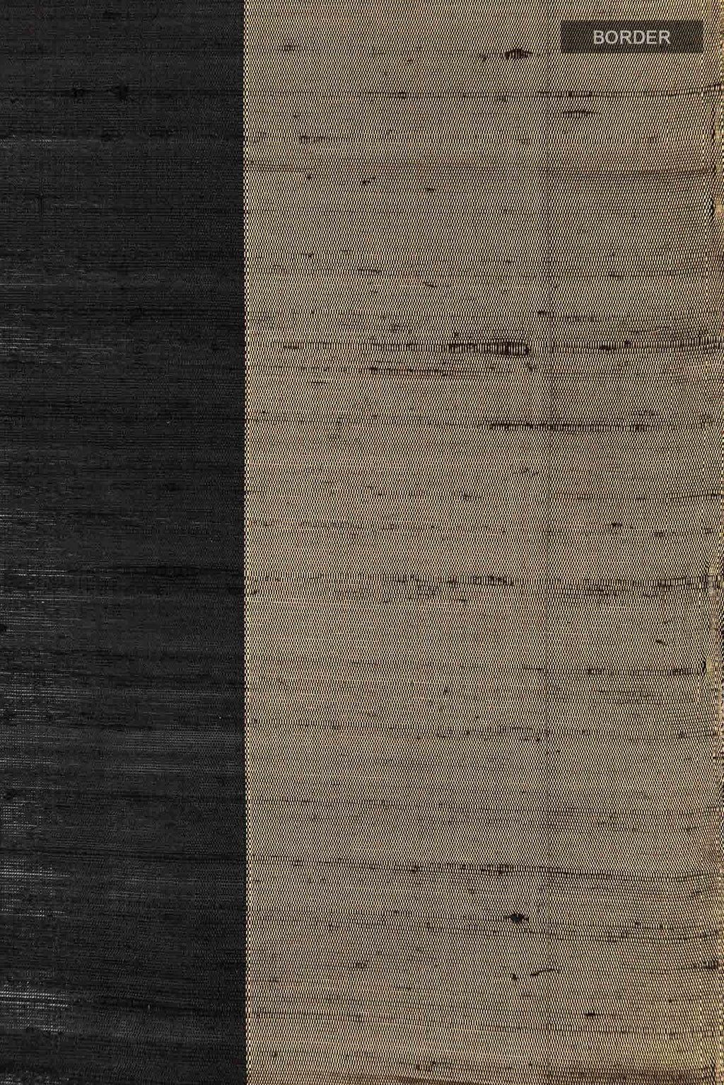 Black Raw Silk Saree