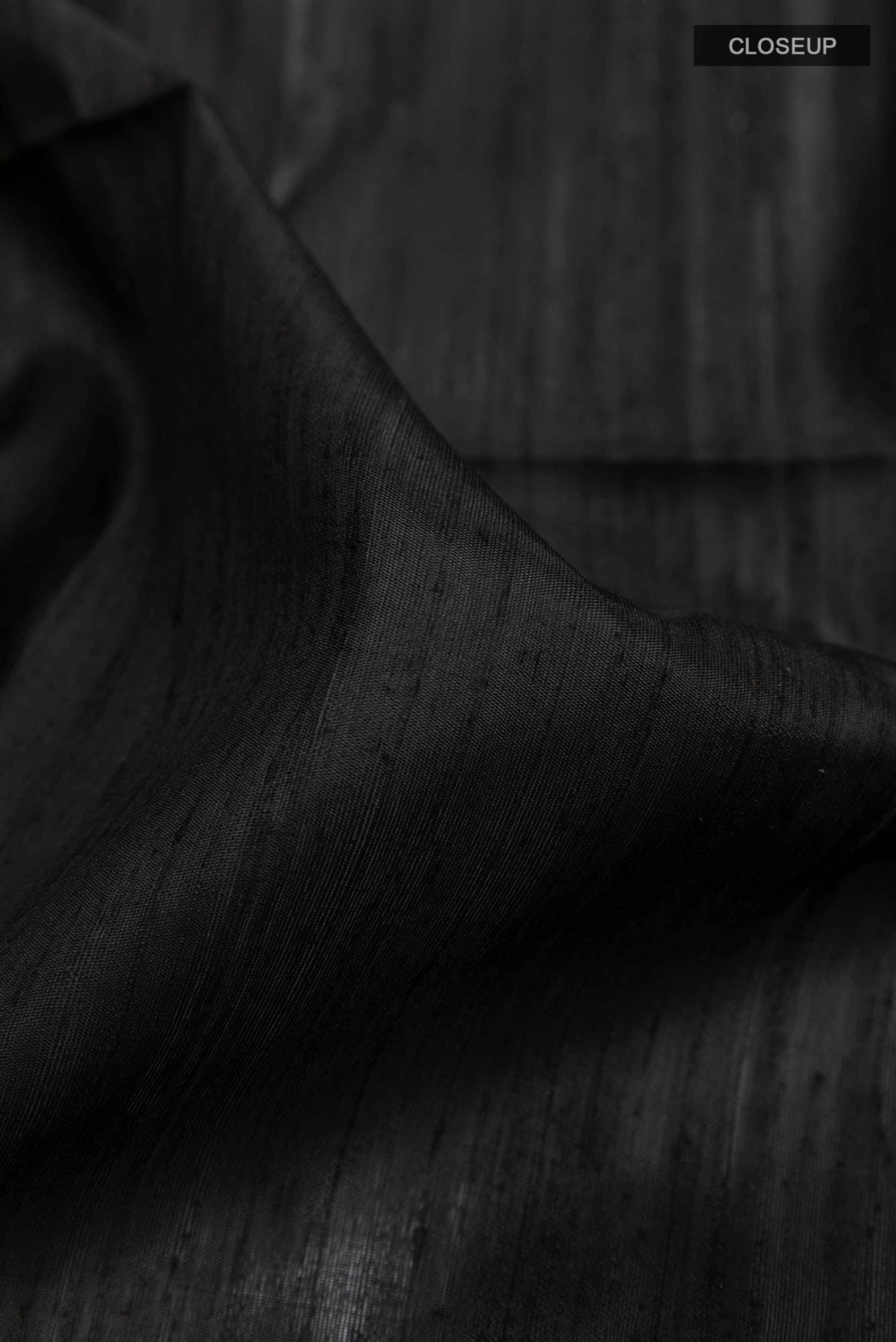 Black Raw Silk Saree