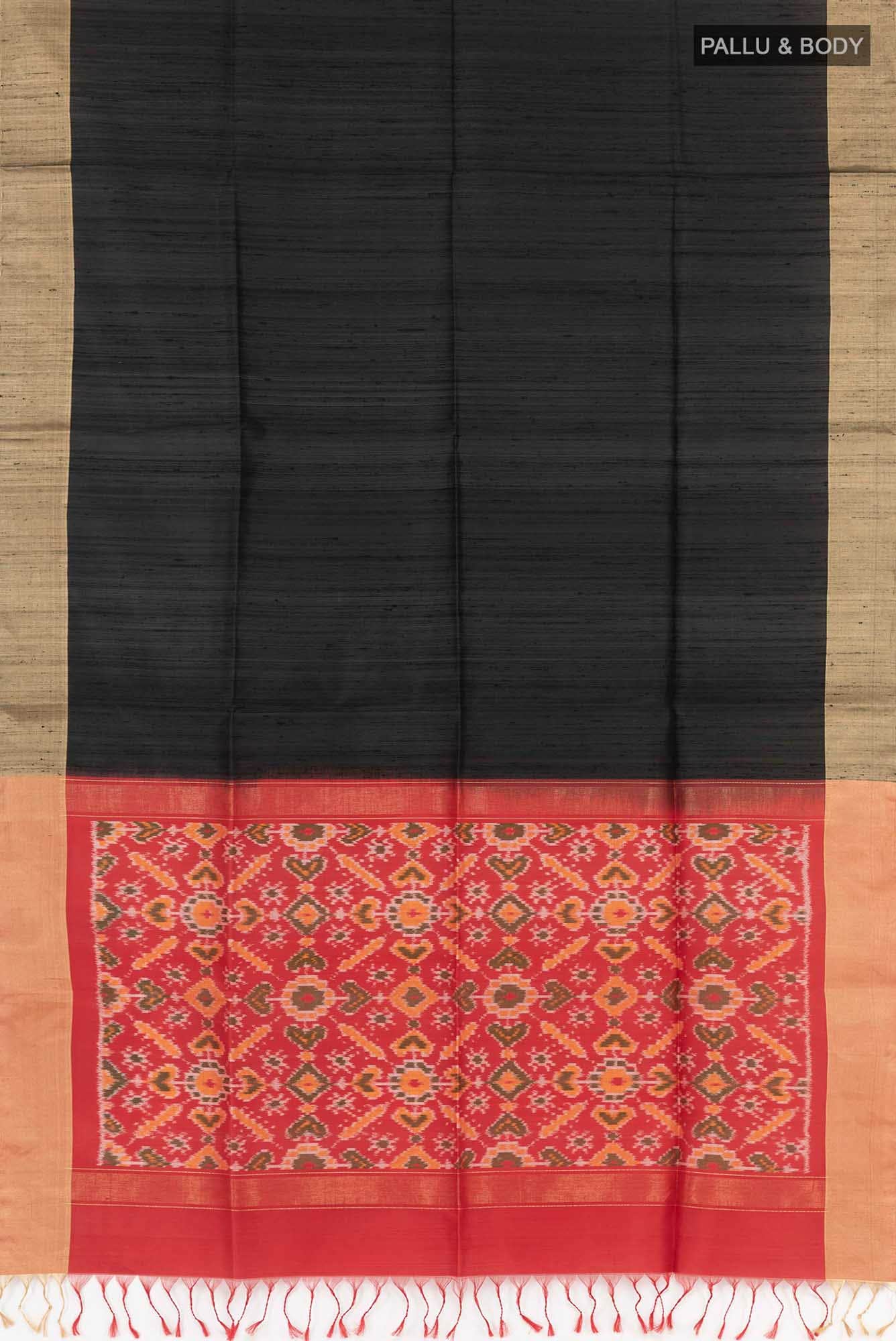Black Raw Silk Saree