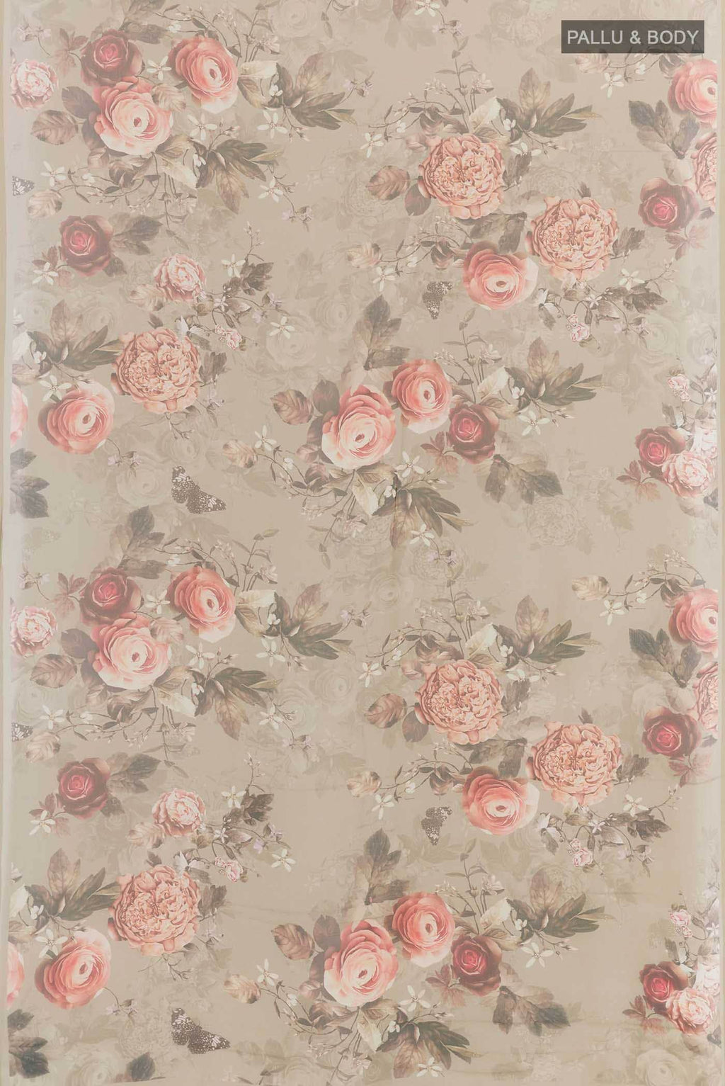 Olive Green Chiffon Saree