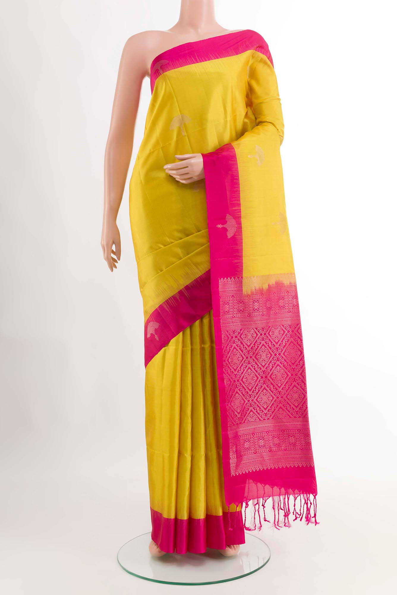 Yellow Soft Silk Saree