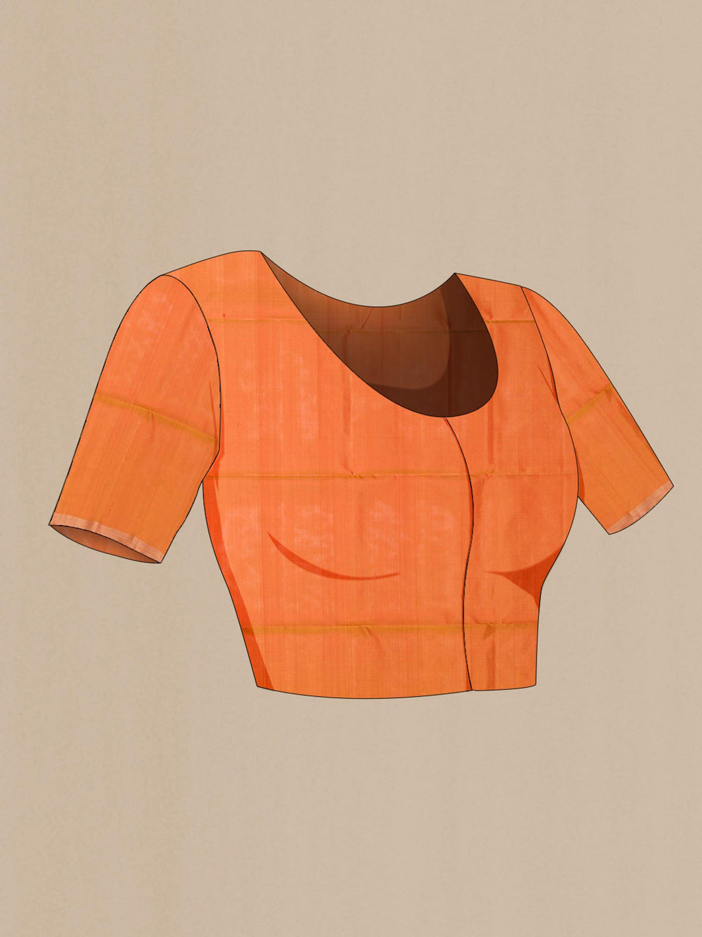 Brick Orange Soft Silk Saree