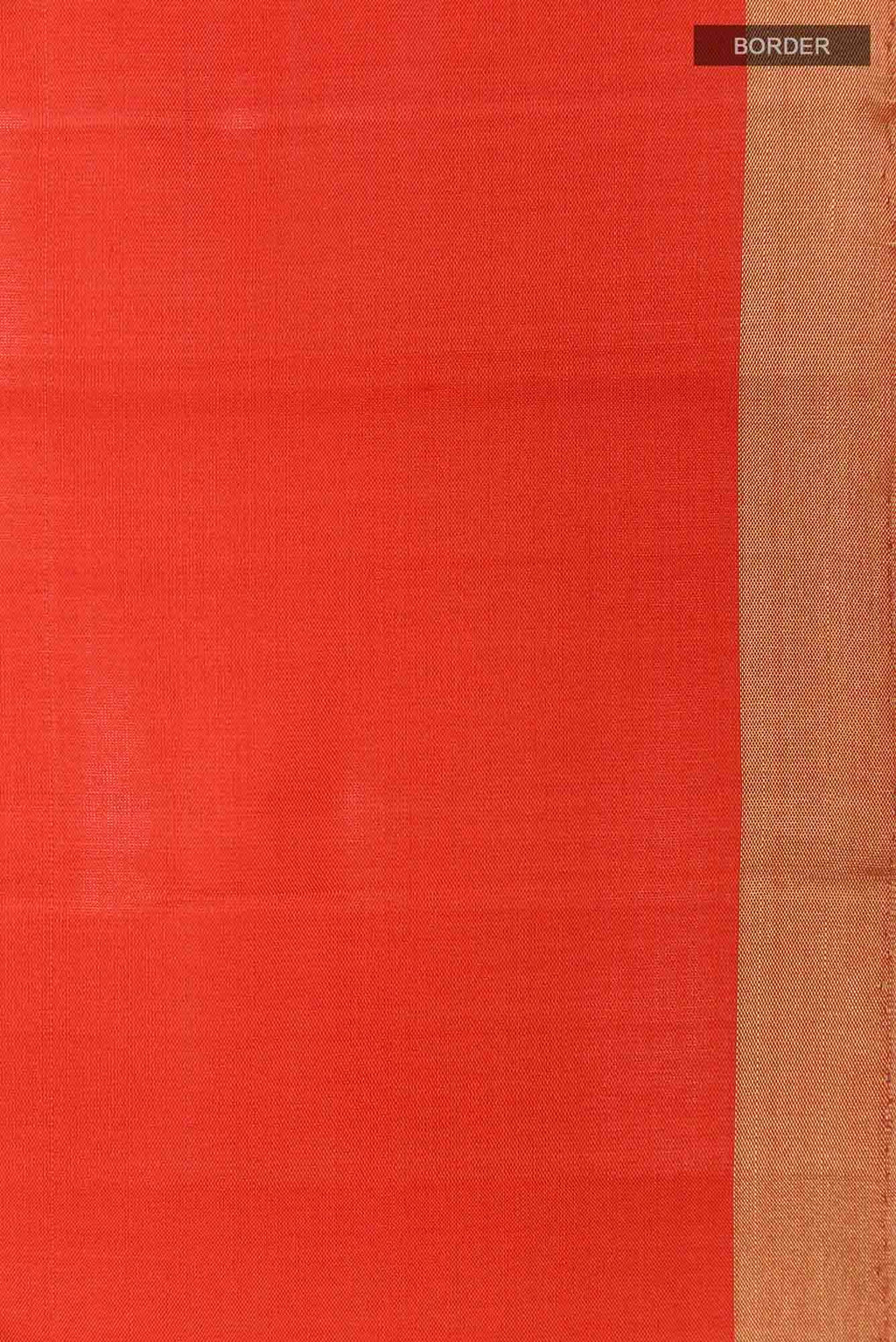 Brick Orange Soft Silk Saree