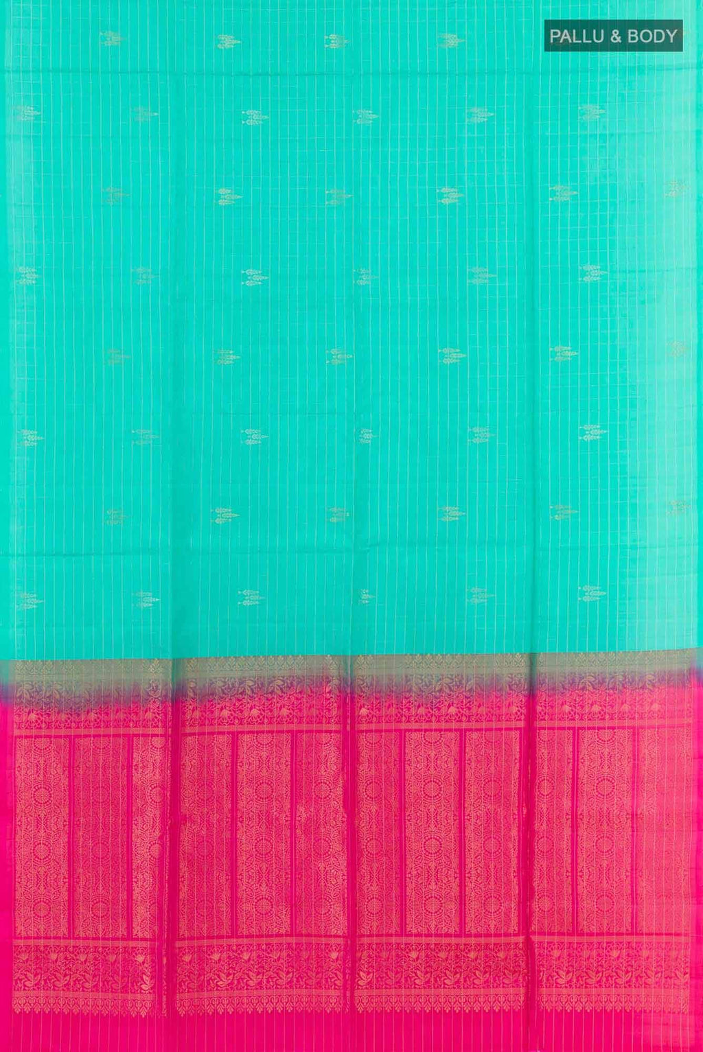 Sea Green Dual Tone Soft Silk Saree