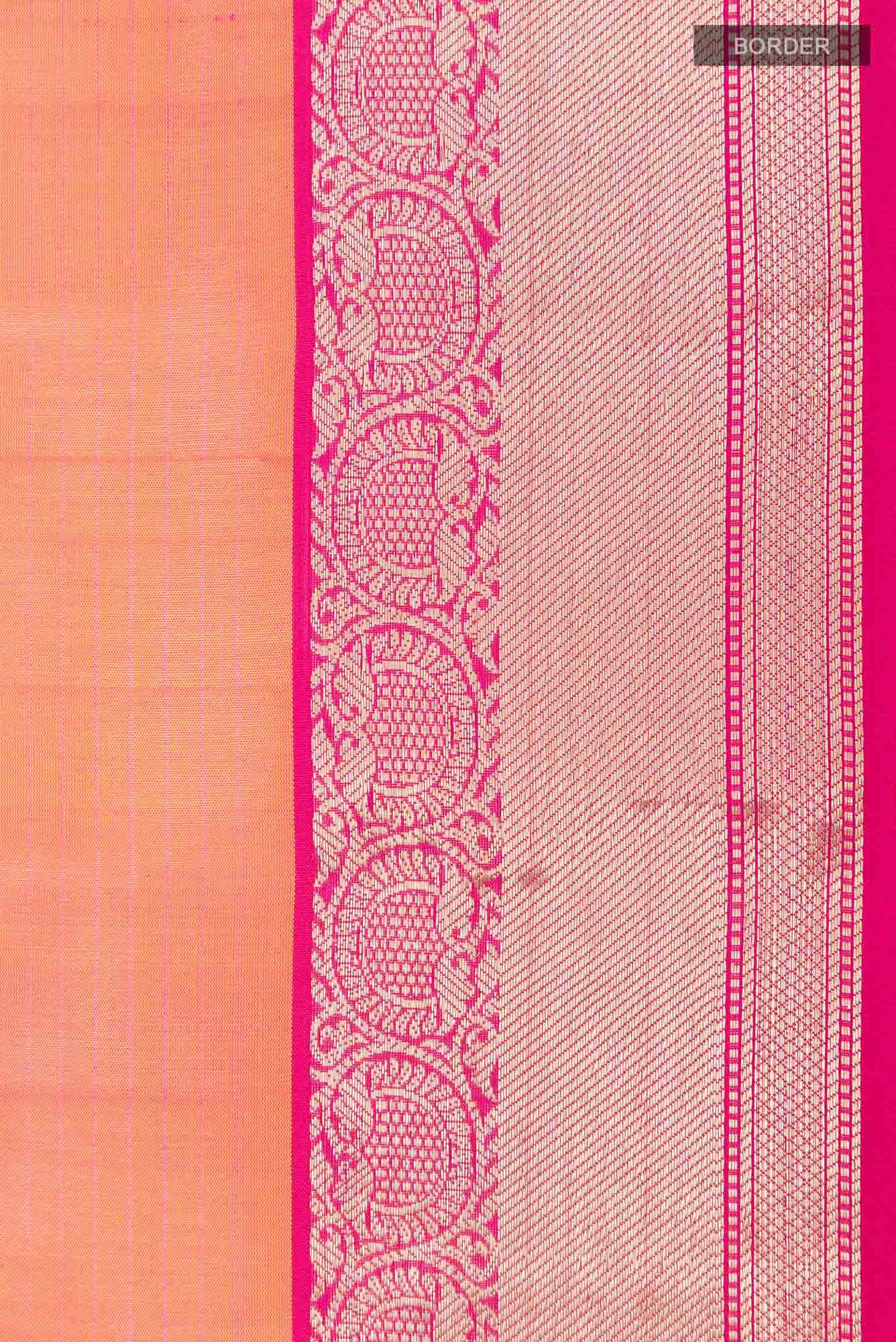 Orange Dual Tone Soft Silk Saree