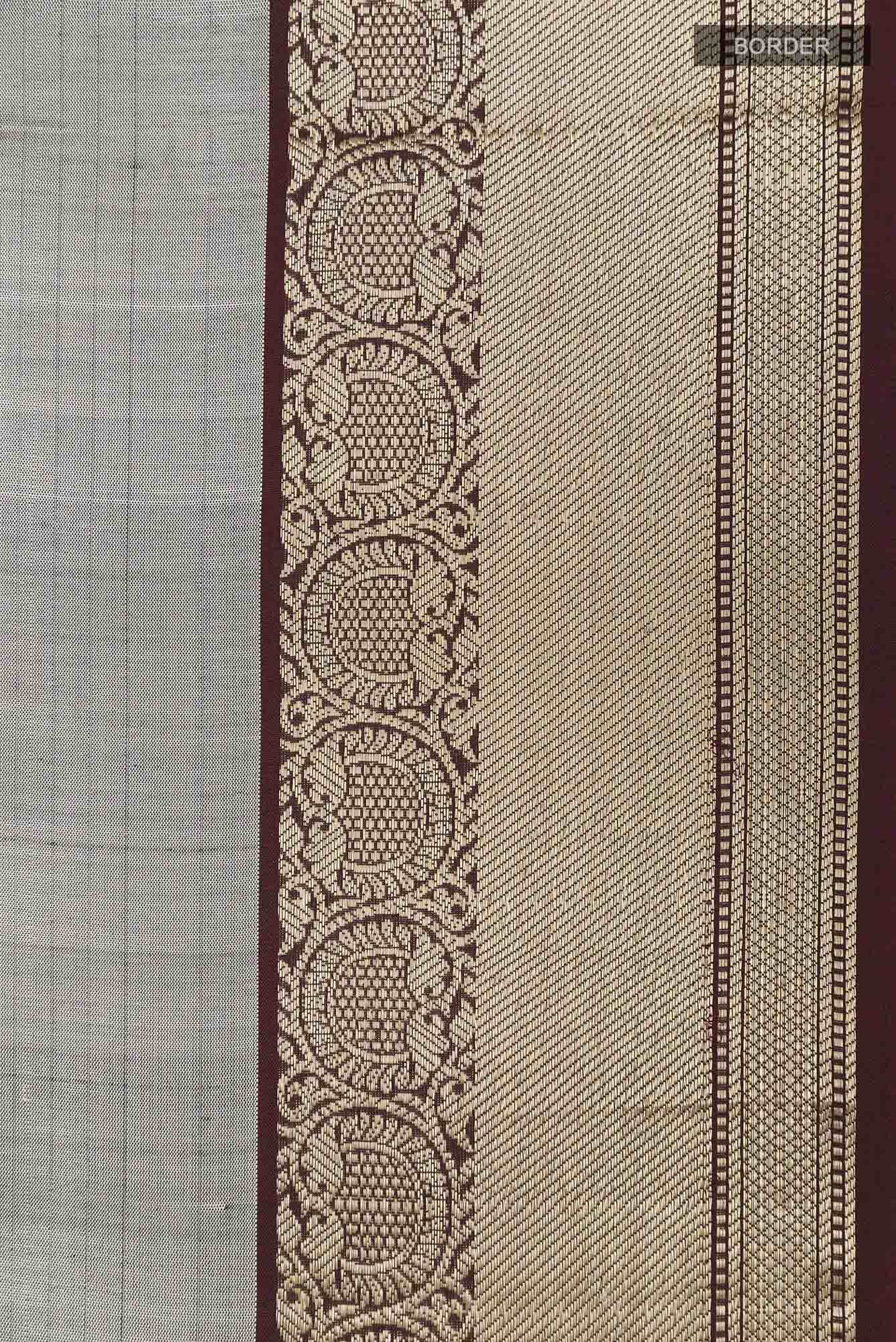 Grey Dual Tone Soft Silk Saree