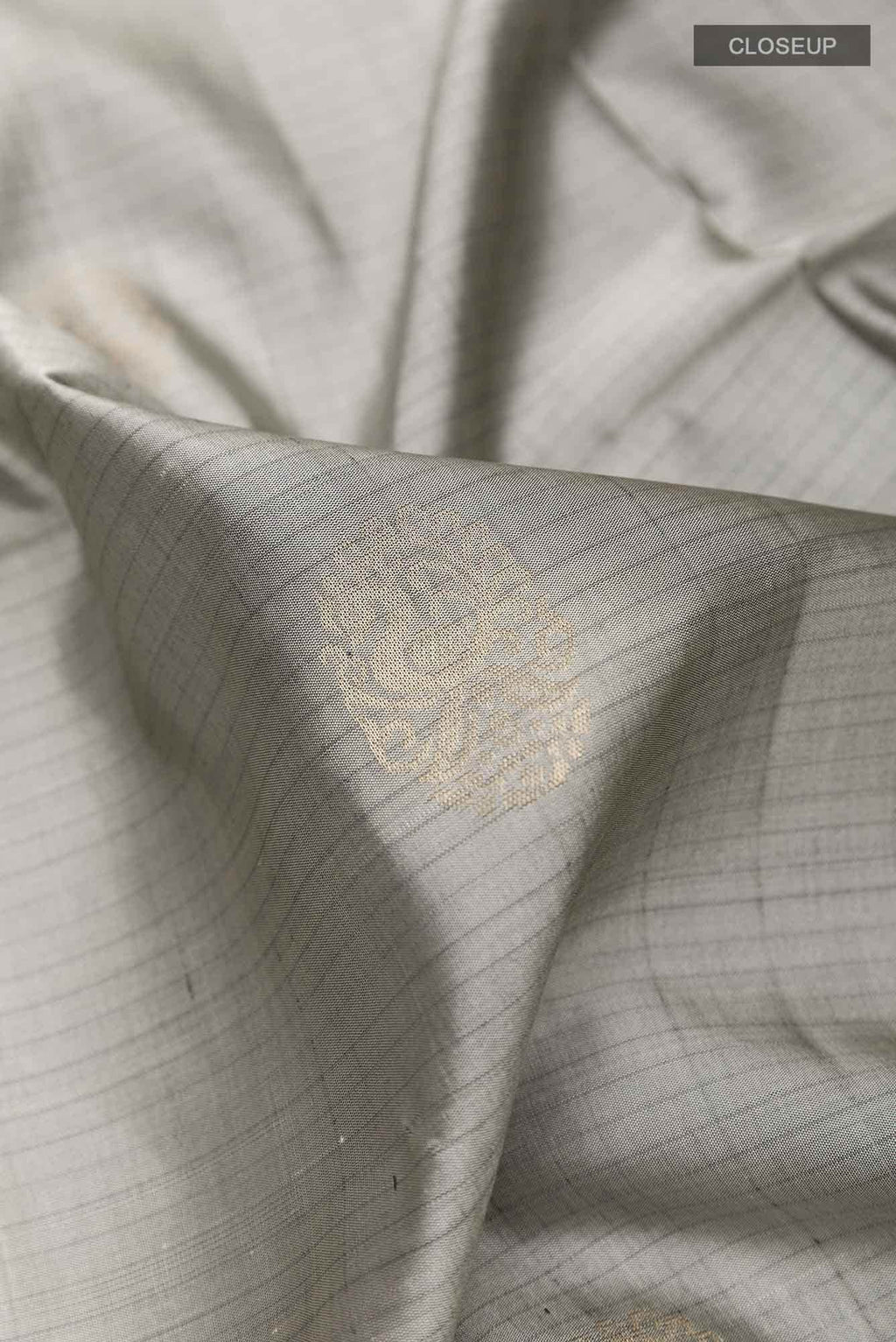 Grey Dual Tone Soft Silk Saree