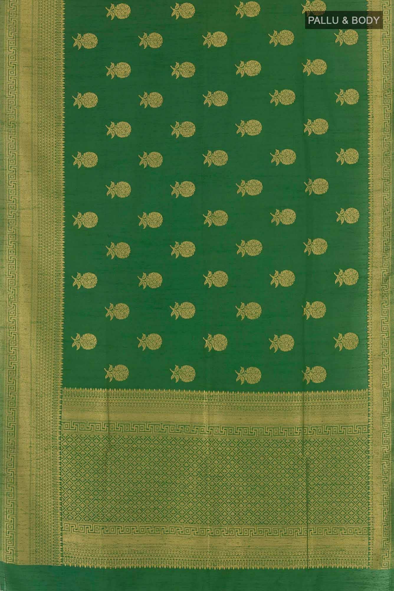 Green Blended Art Silk Saree