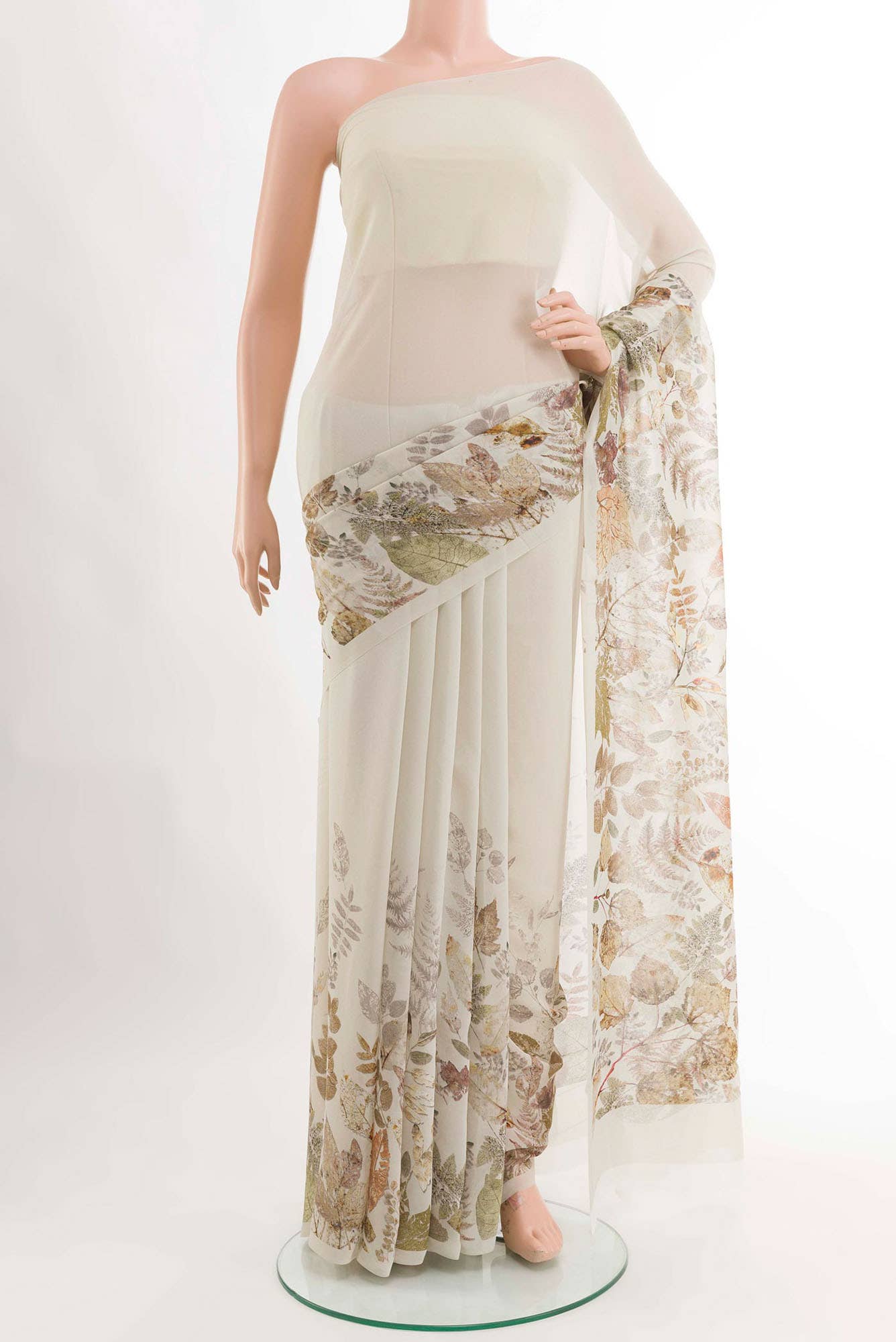 Off White Georgette Saree