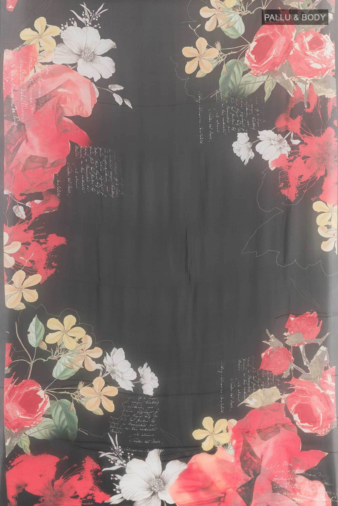 Black Chiffon Saree