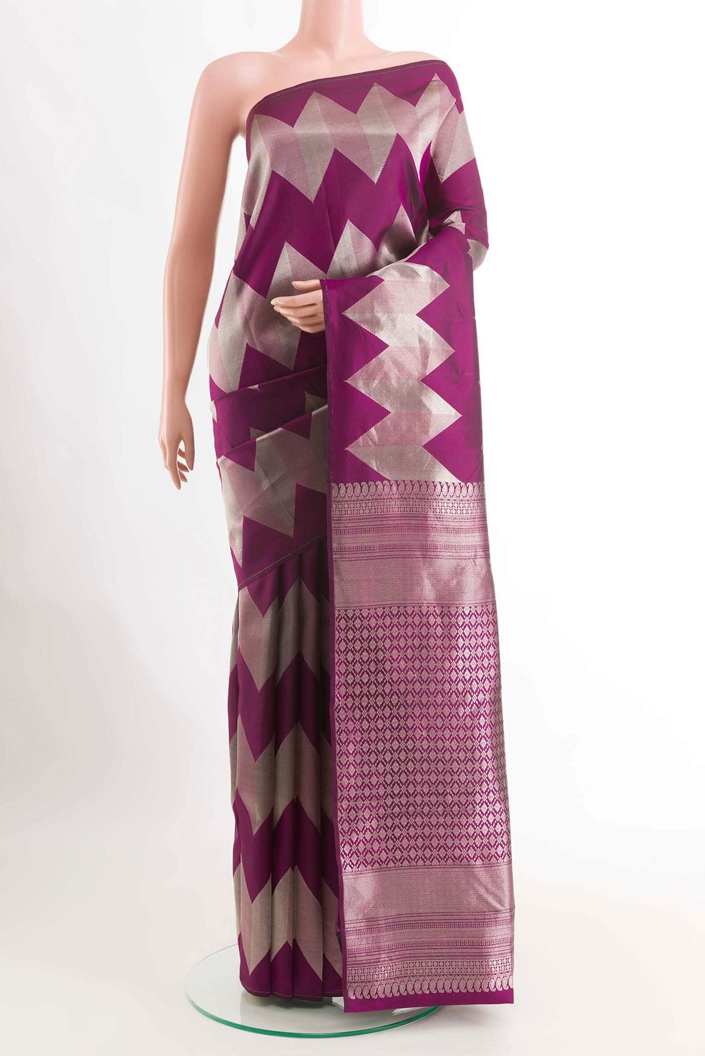 Purple Kanchipuram Silk Saree