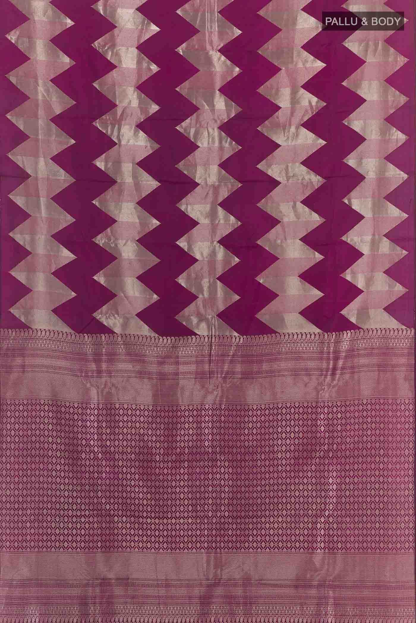 Purple Kanchipuram Silk Saree